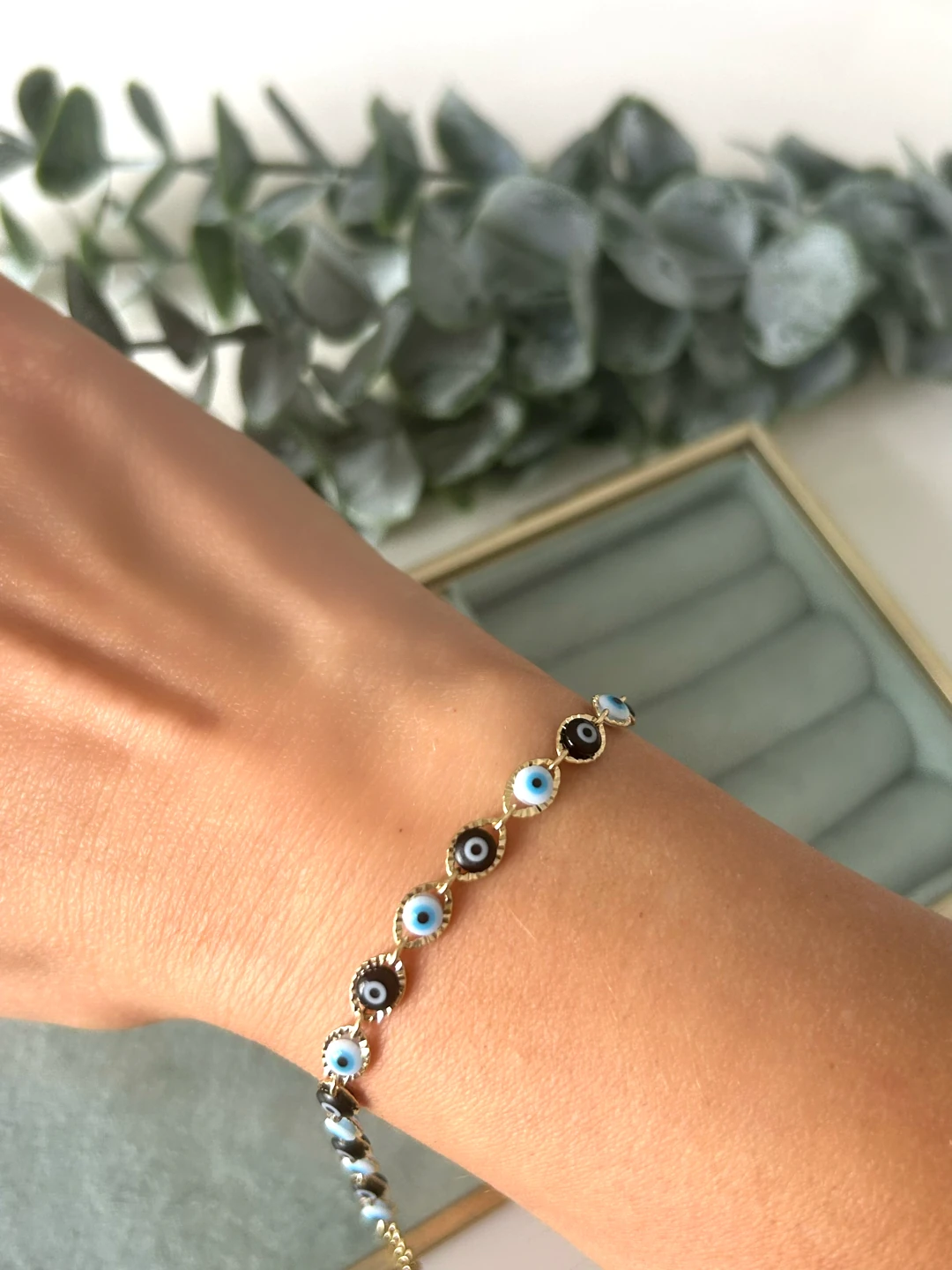 Lacivert Nazar Boncuğu Detaylı Özel Seri Bileklik