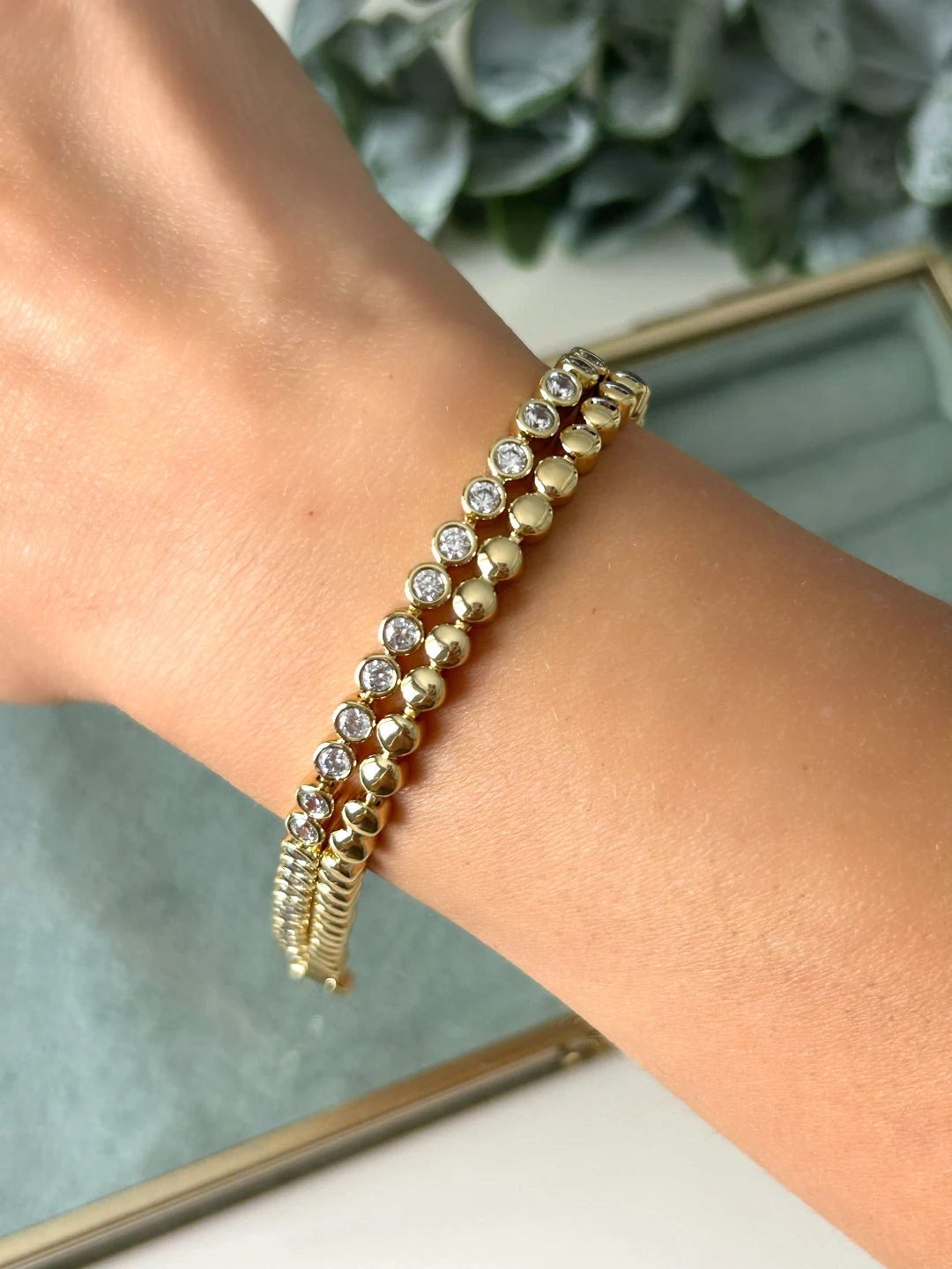 İkili Detaylı Özel Seri Bileklik