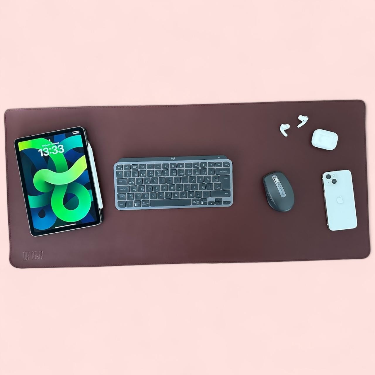 Premium Kaymaz Deri Mousepad Ve Klavye Altlığı