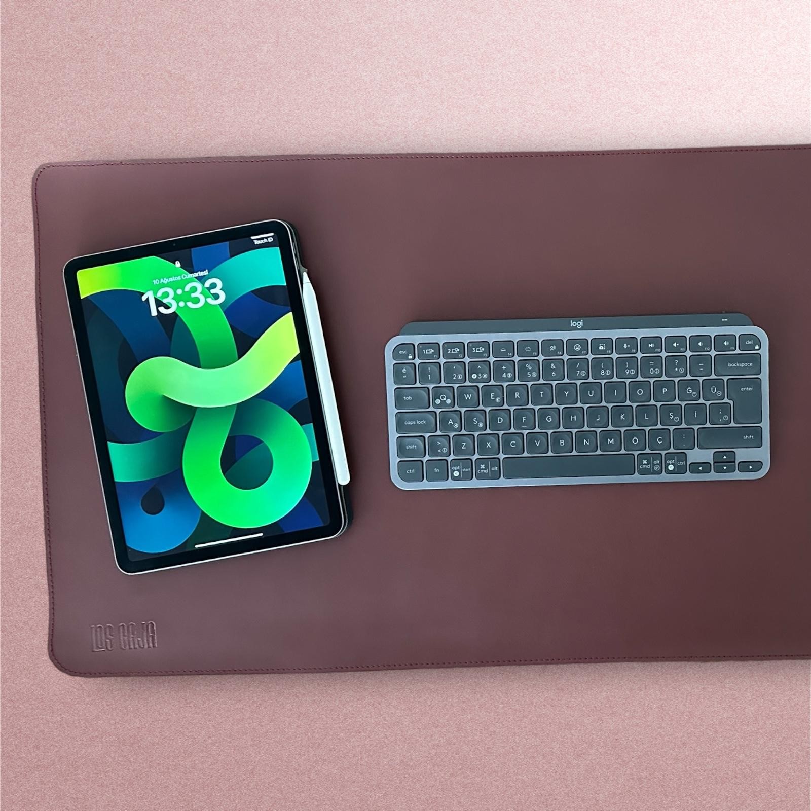 Premium Kaymaz Deri Mousepad Ve Klavye Altlığı