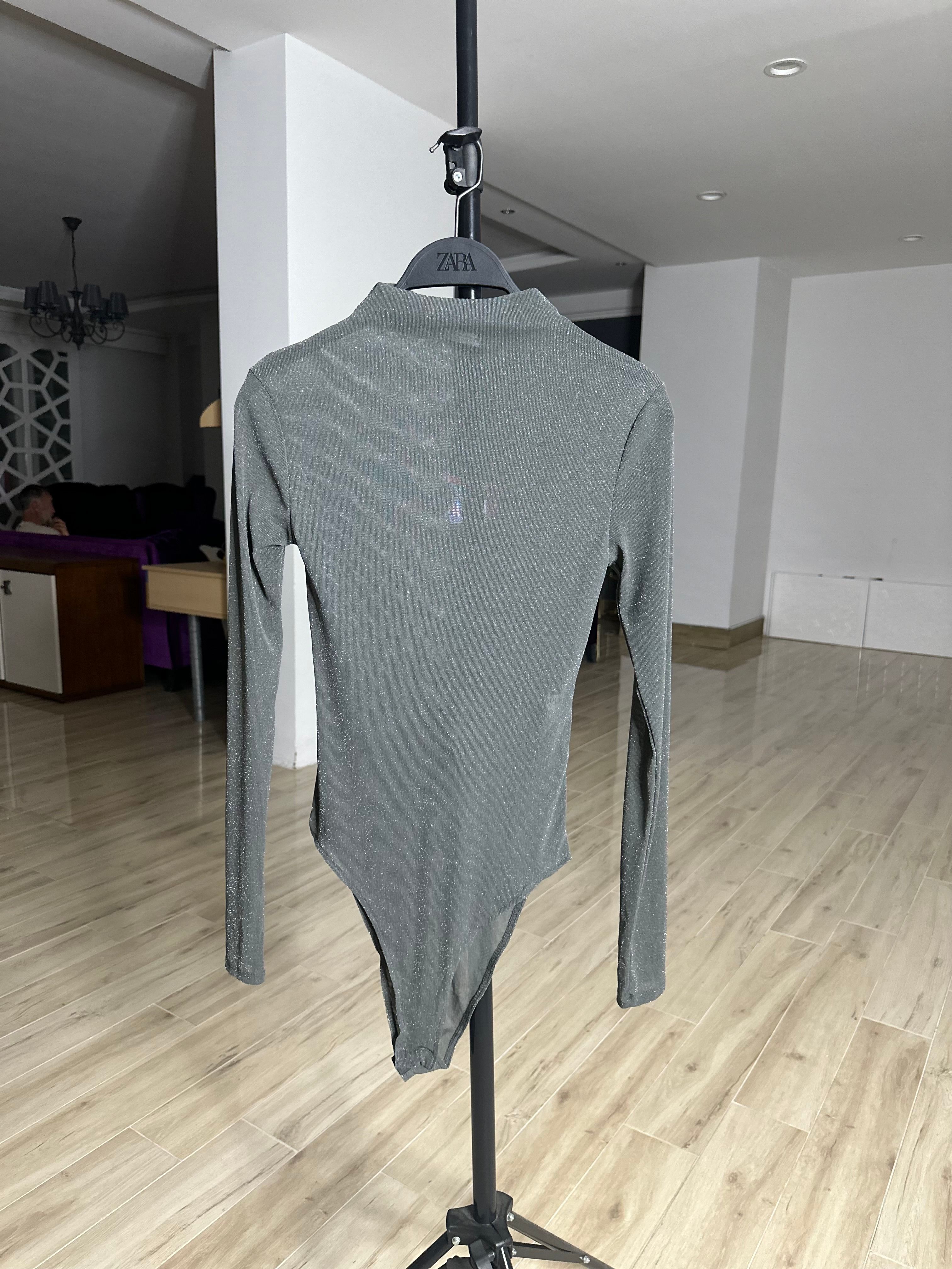 Işıltılı Füme Bodysuit