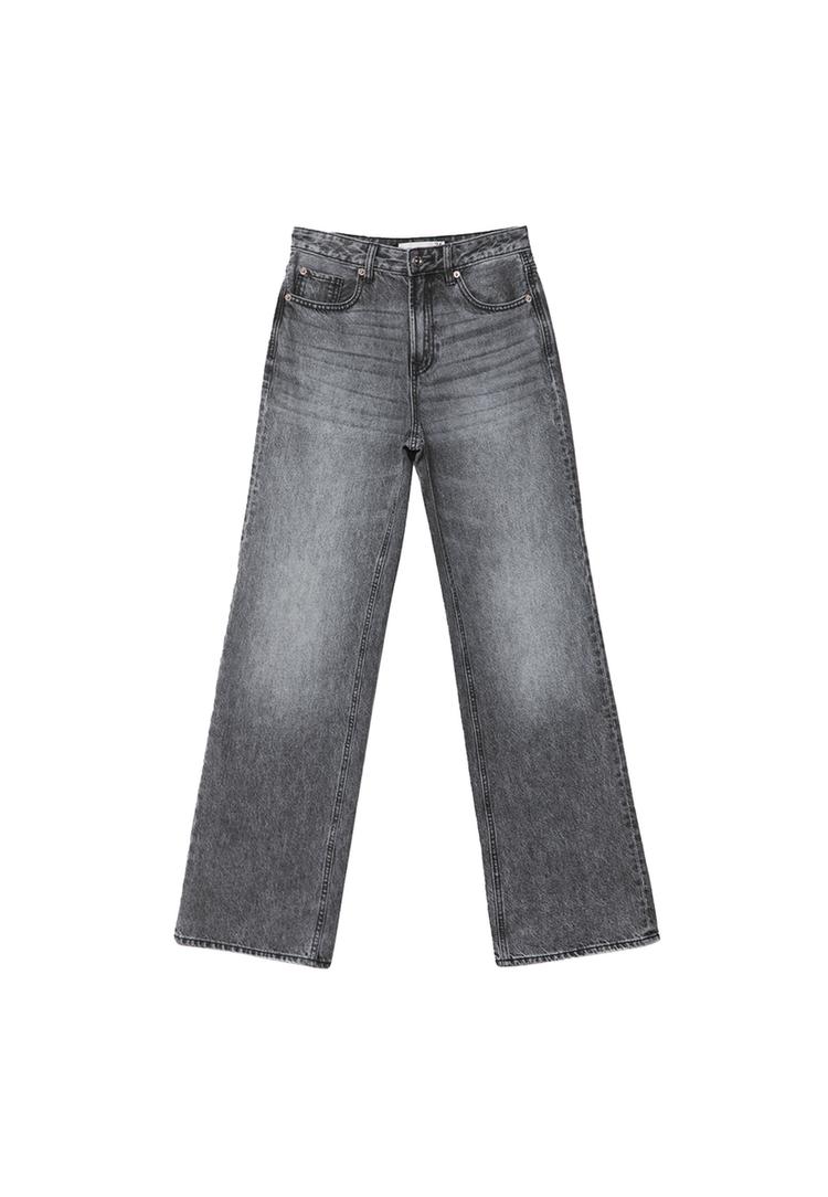 Gri Renk Straight Jean