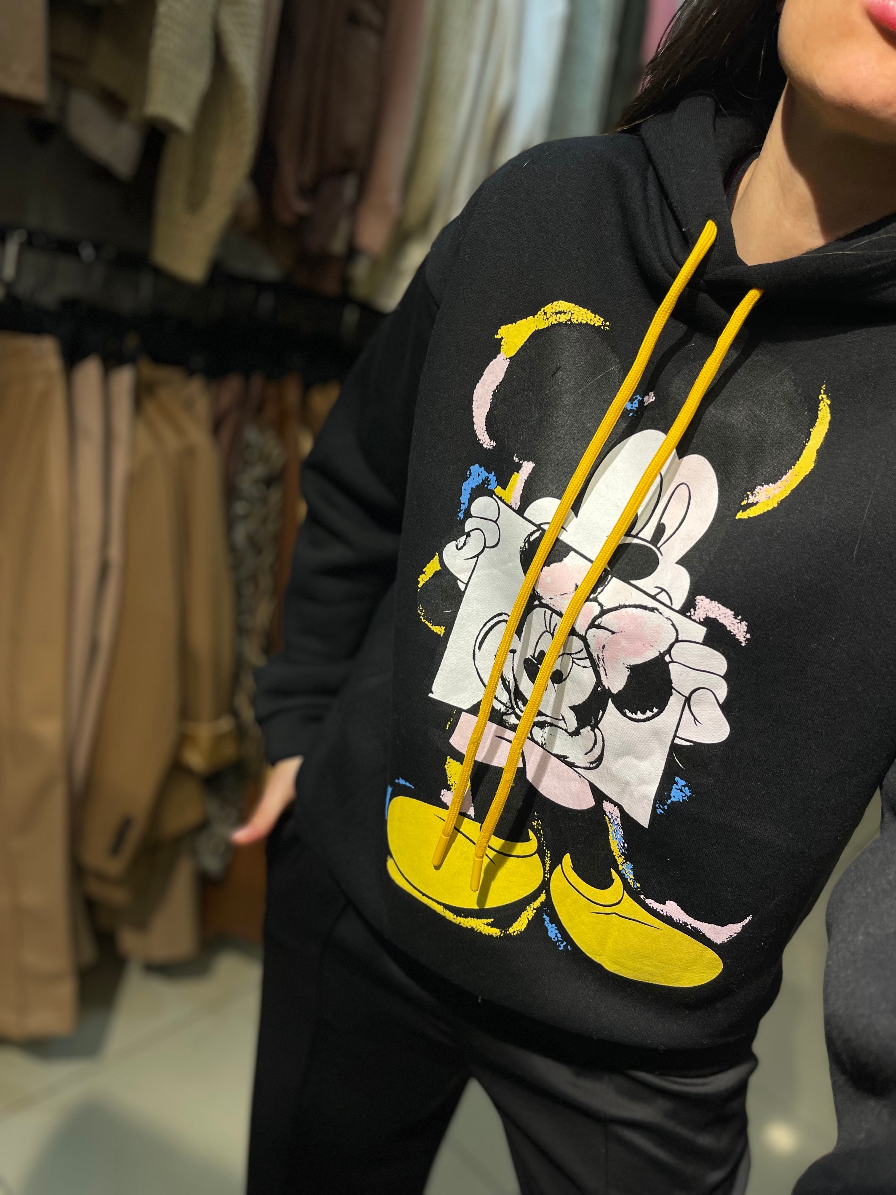 Siyah Minie Mouse Sweatshirt 