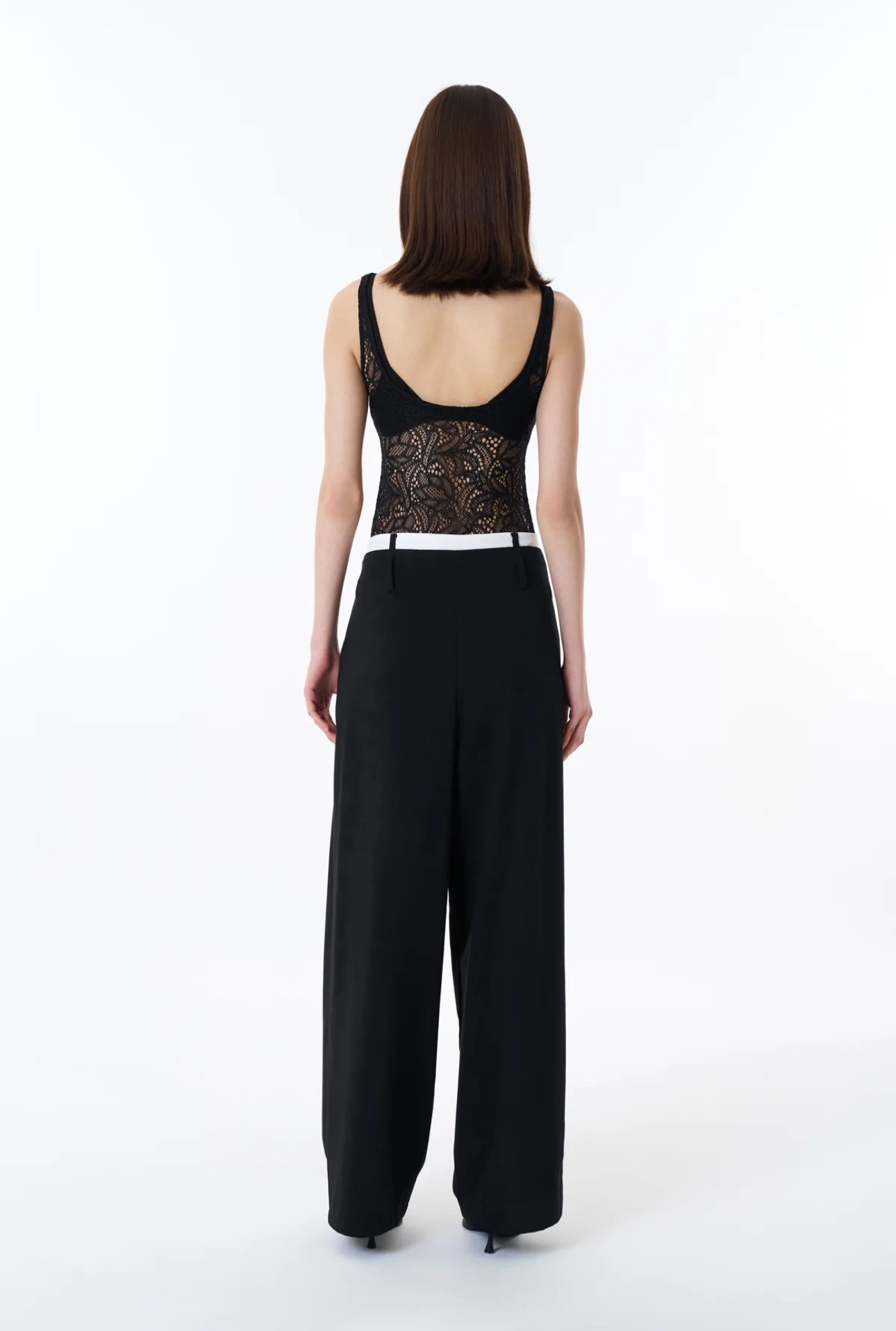Siyah Dantel Bodysuit