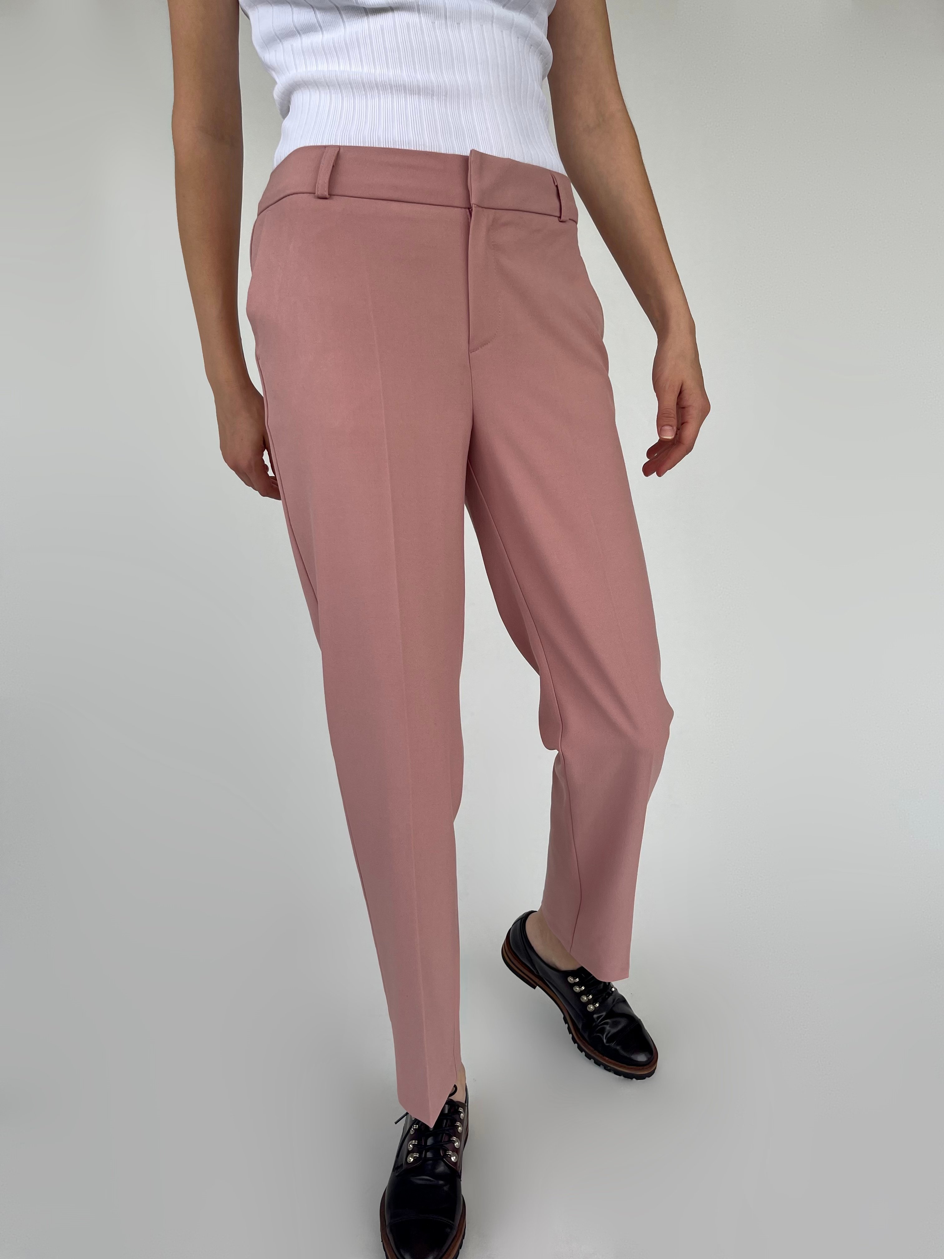 Pudra Pembe Kumaş Pantolon