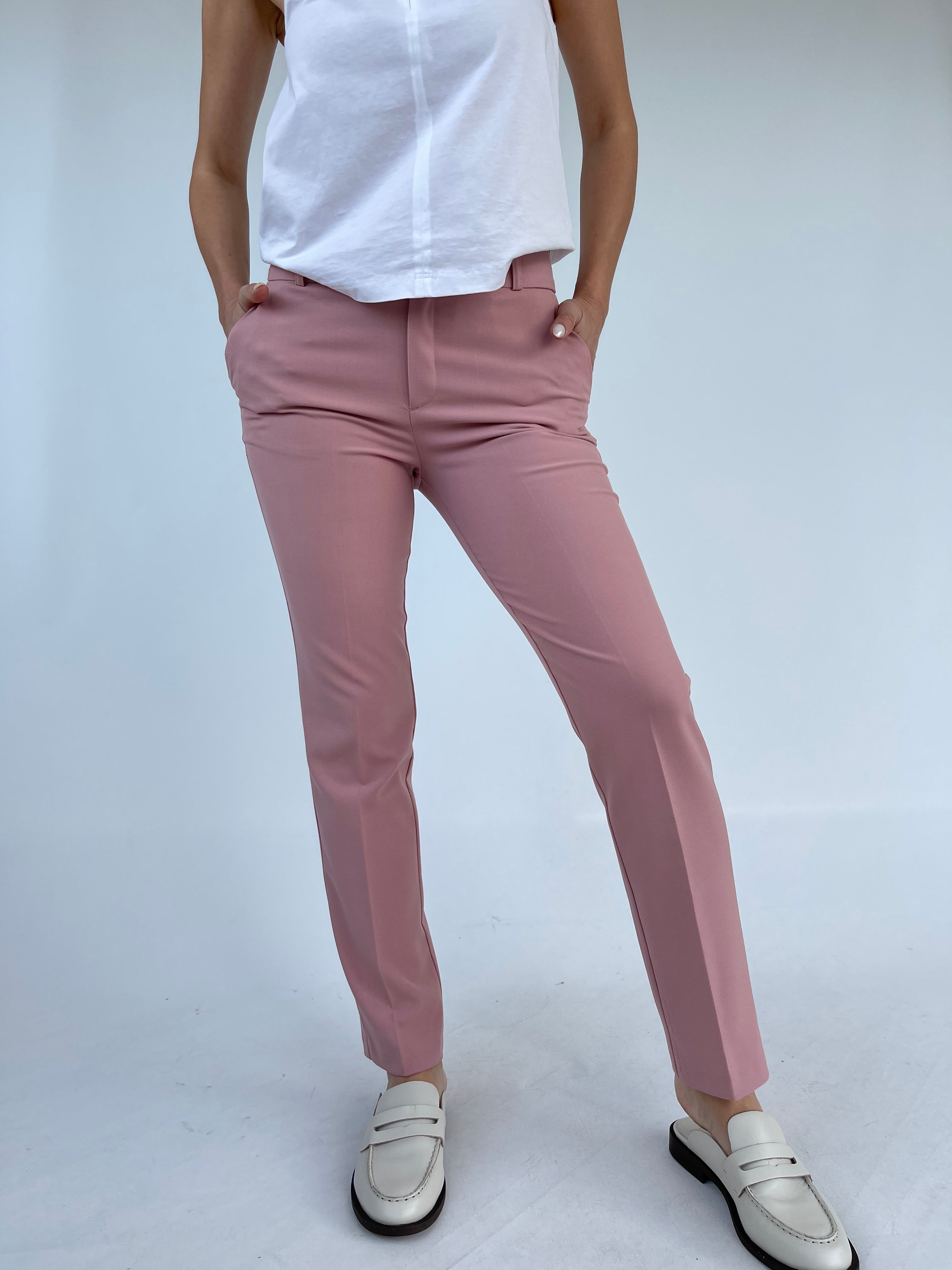 Pudra Pembe Kumaş Pantolon