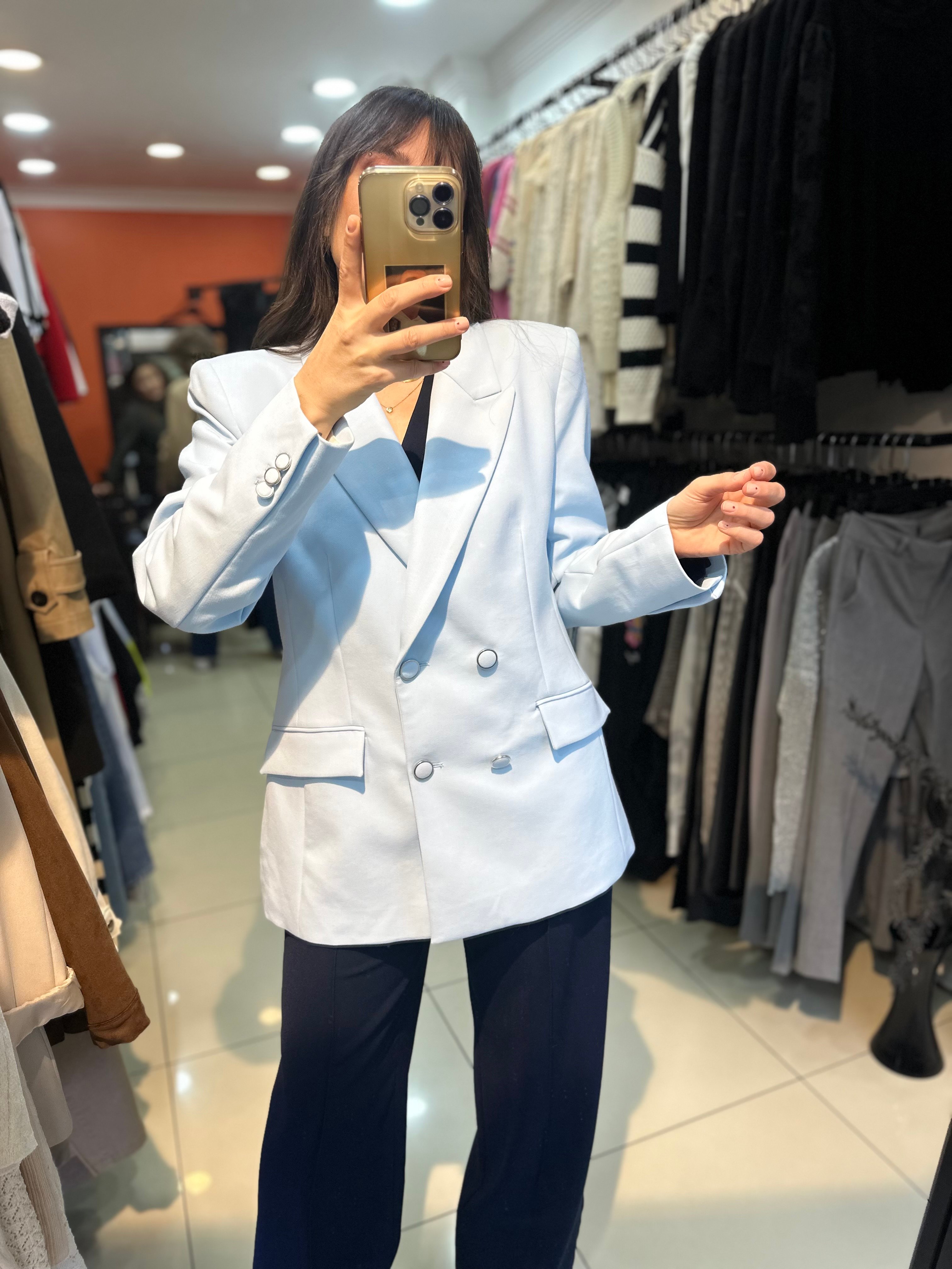 Mavi Blazer Ceket