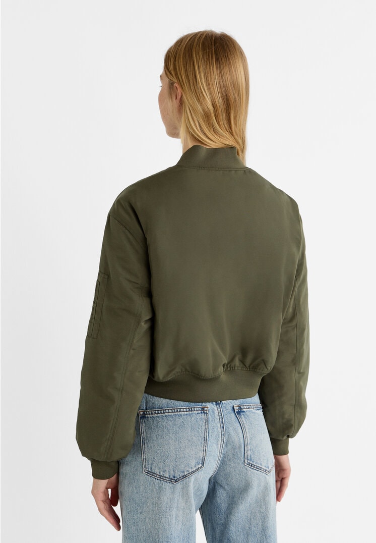 Haki Şişme Bomber Mont
