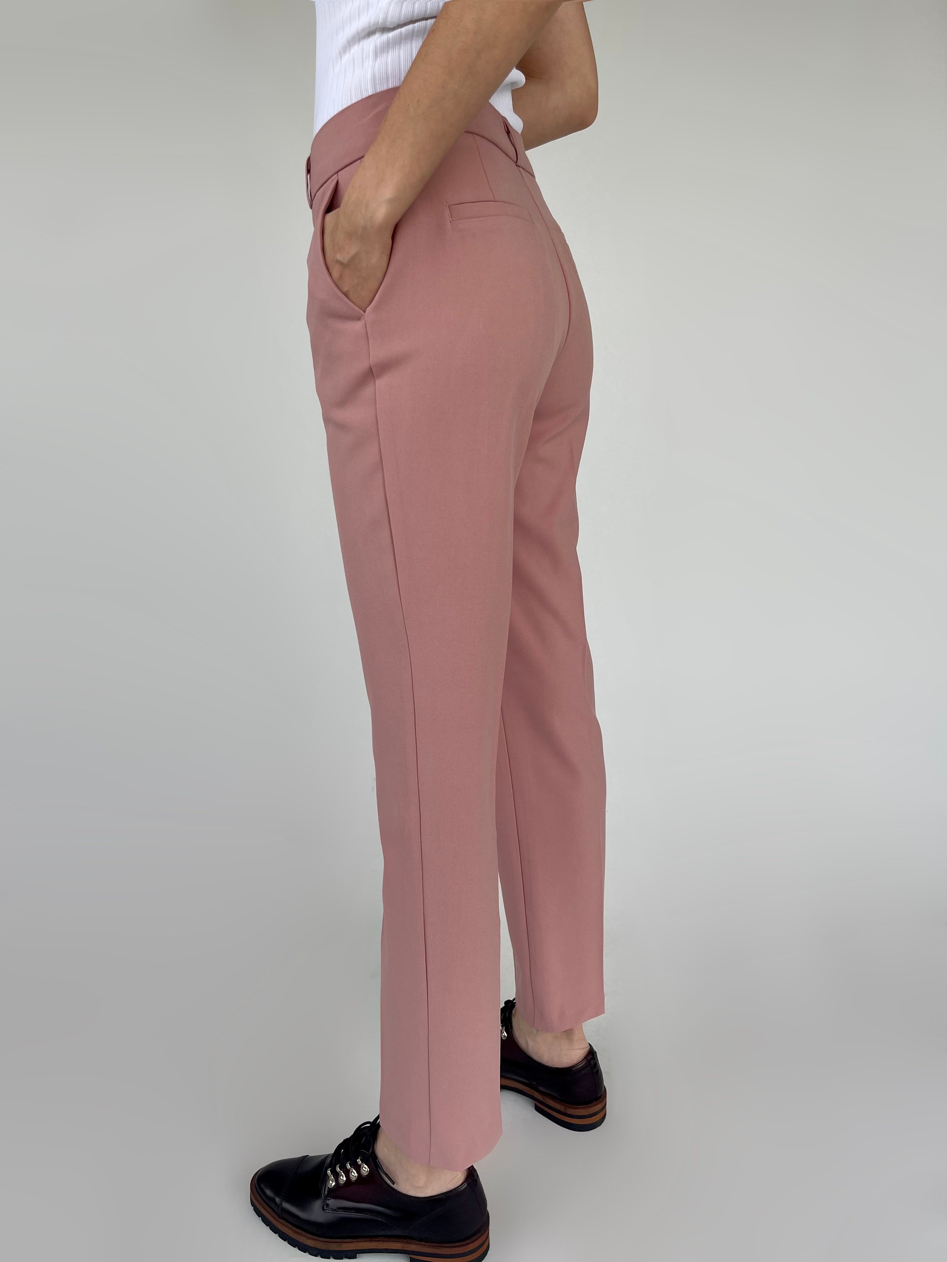 Pudra Pembe Kumaş Pantolon