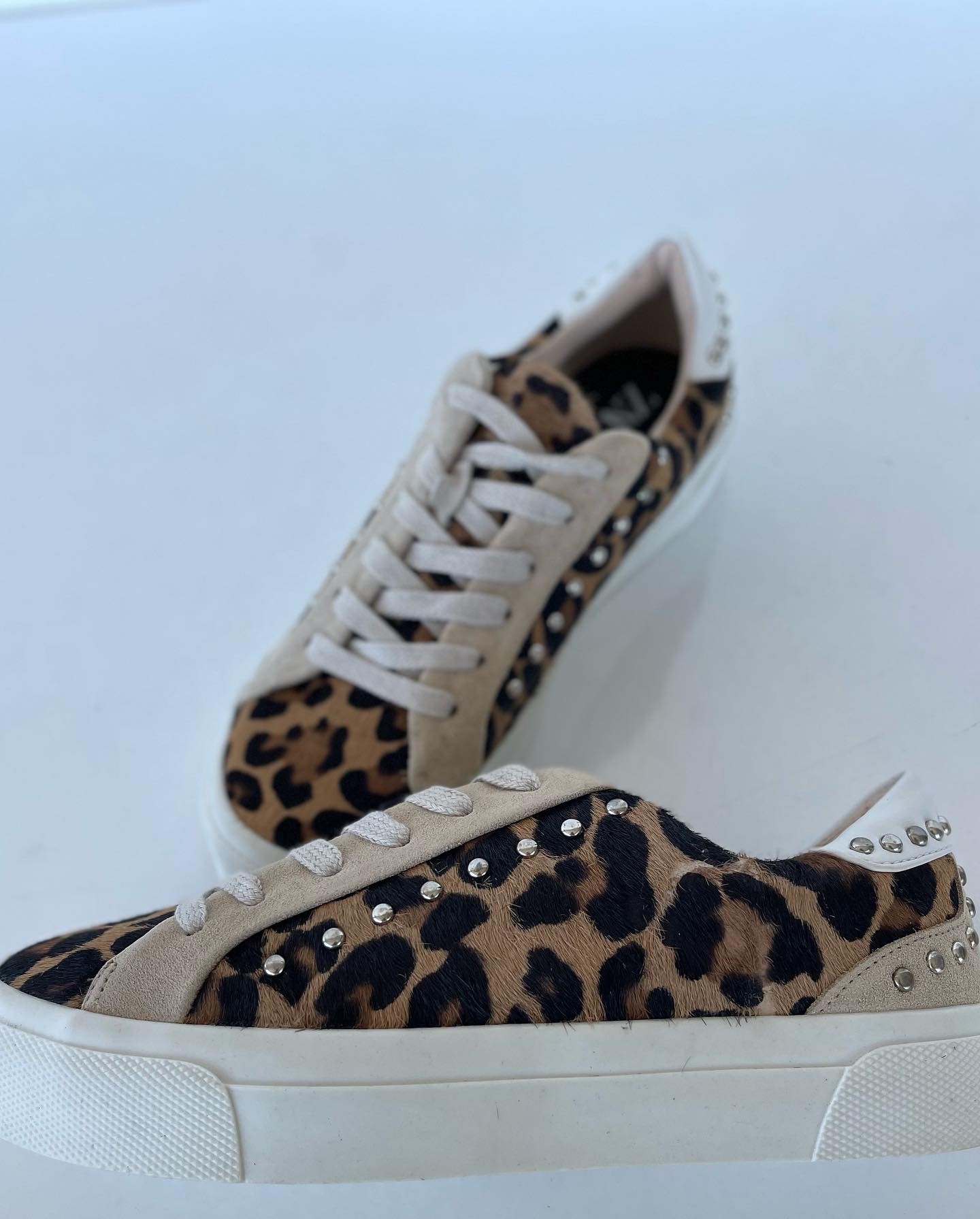 Leopar Desen Deri Sneaker