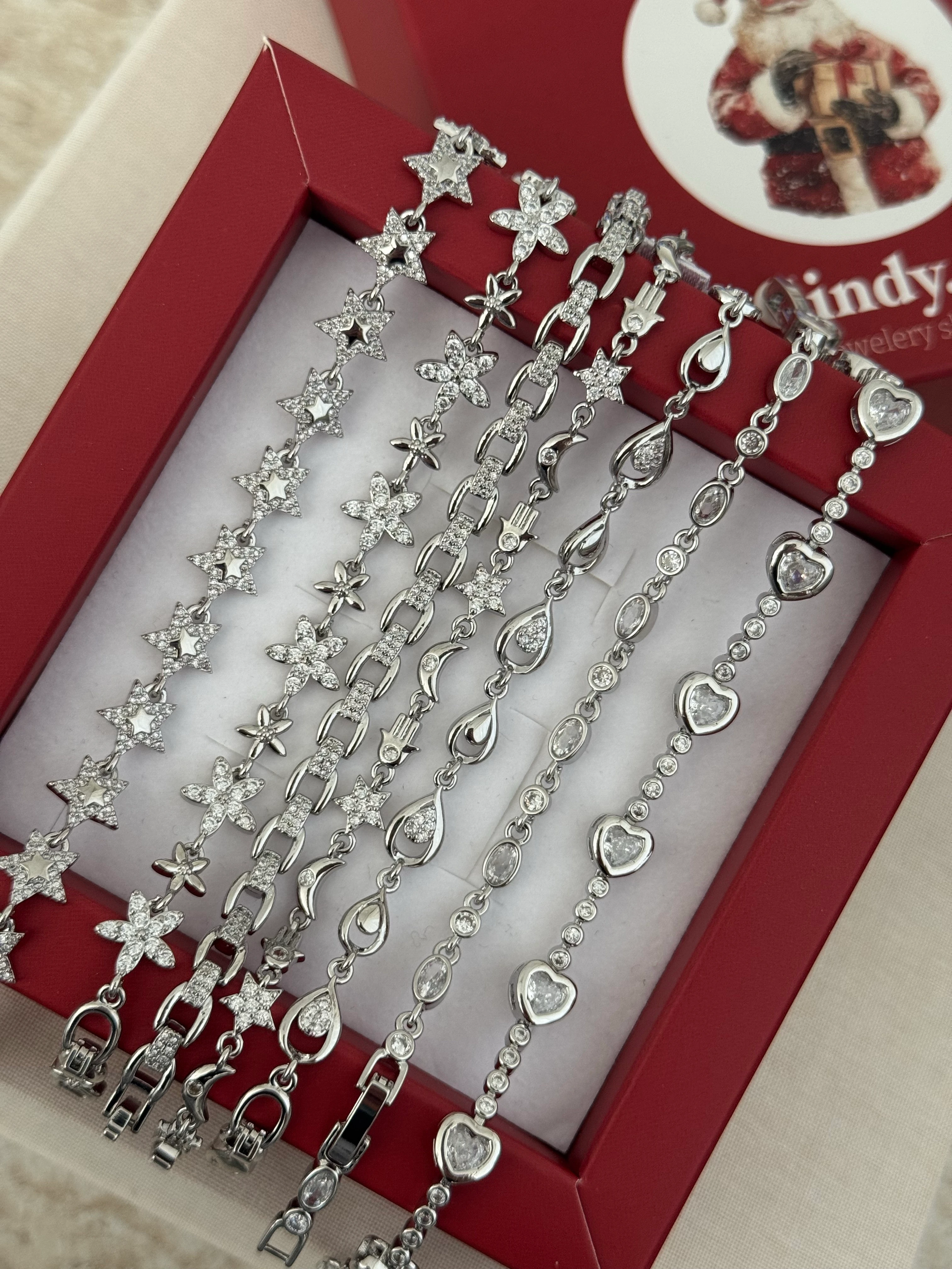 Vıp | Kalpli taşlı bileklik 