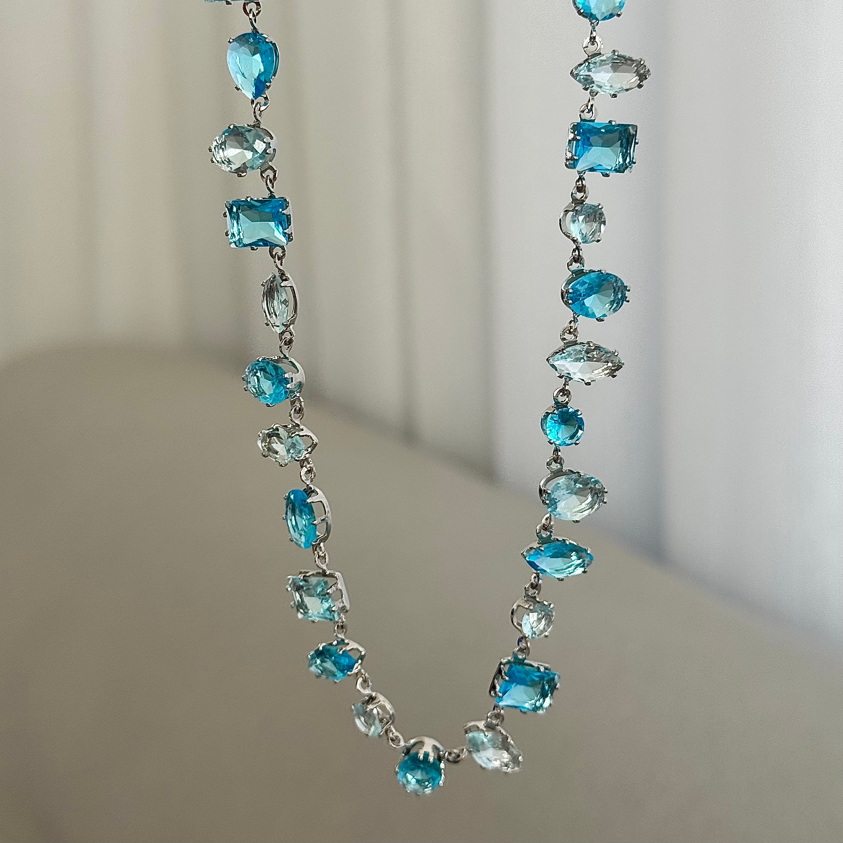 Swarovski | Silver - Mavi Gema kolye