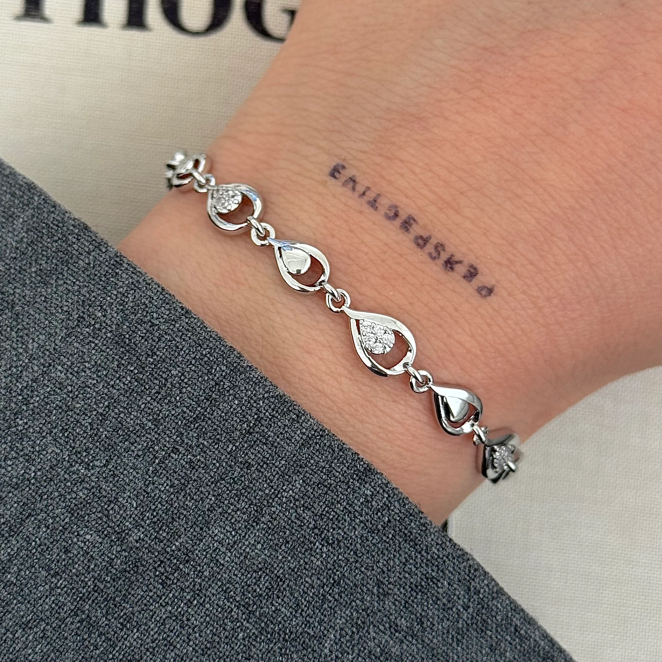 Vıp | Silver Damla sıralı bileklik 