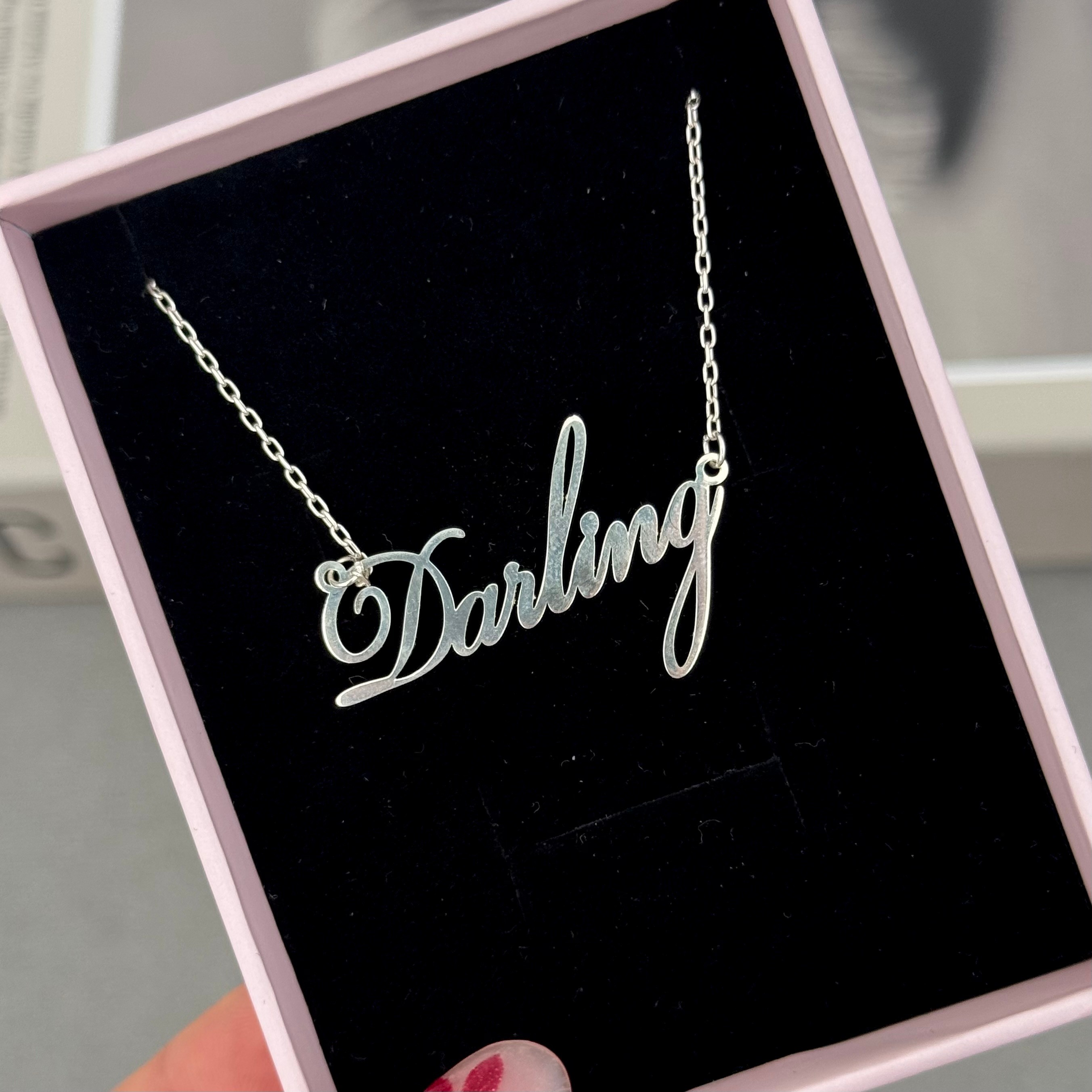 925 ayar gümüş silver ‘’Darling’’ kolye 