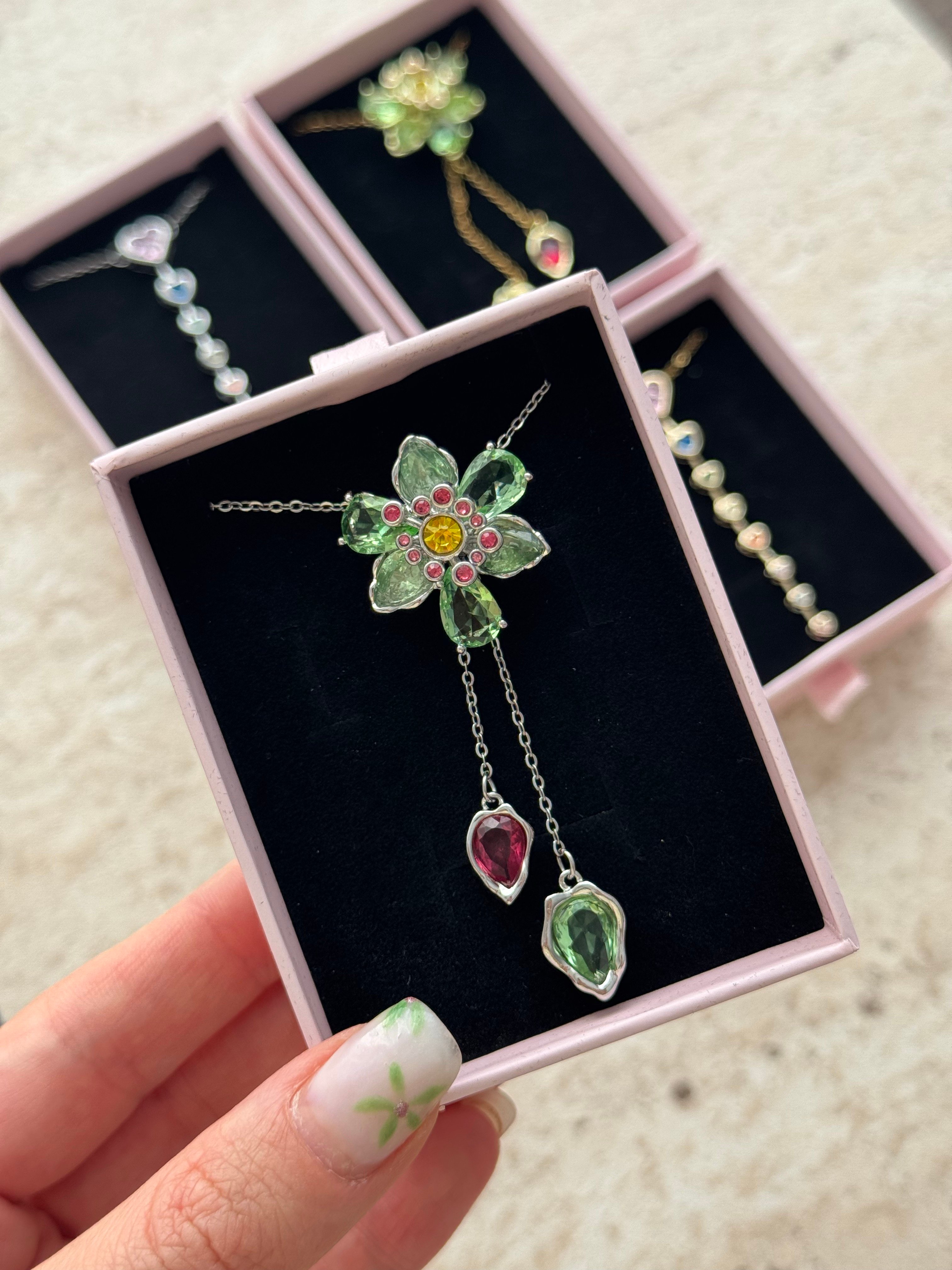 Çelik | Swarovski muadili silver ldyllia Y kolye
