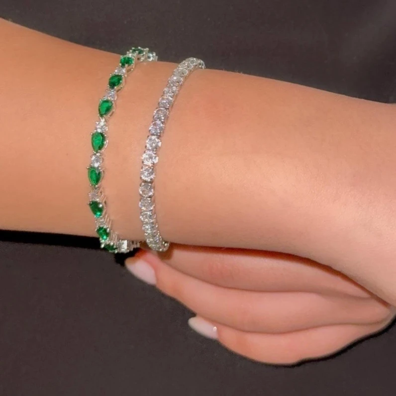 Lüks yeşil su yolu bileklik 
