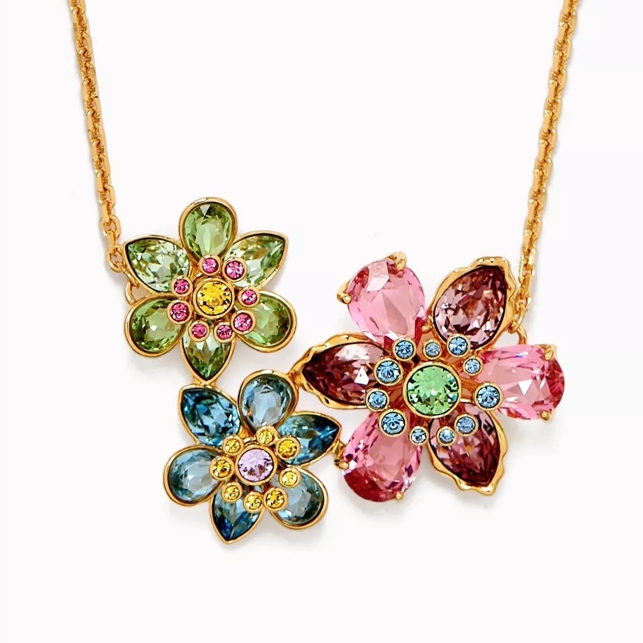 Çelik | Swarovski muadili flowers ldyllia kolye
