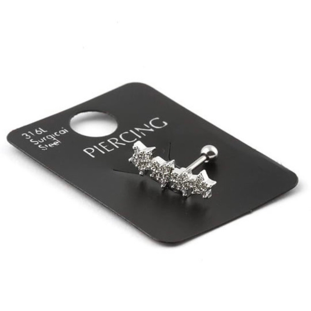Çelik dört yıldız piercing