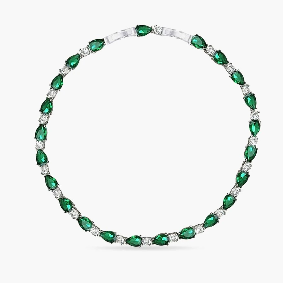 Lüks yeşil su yolu bileklik 