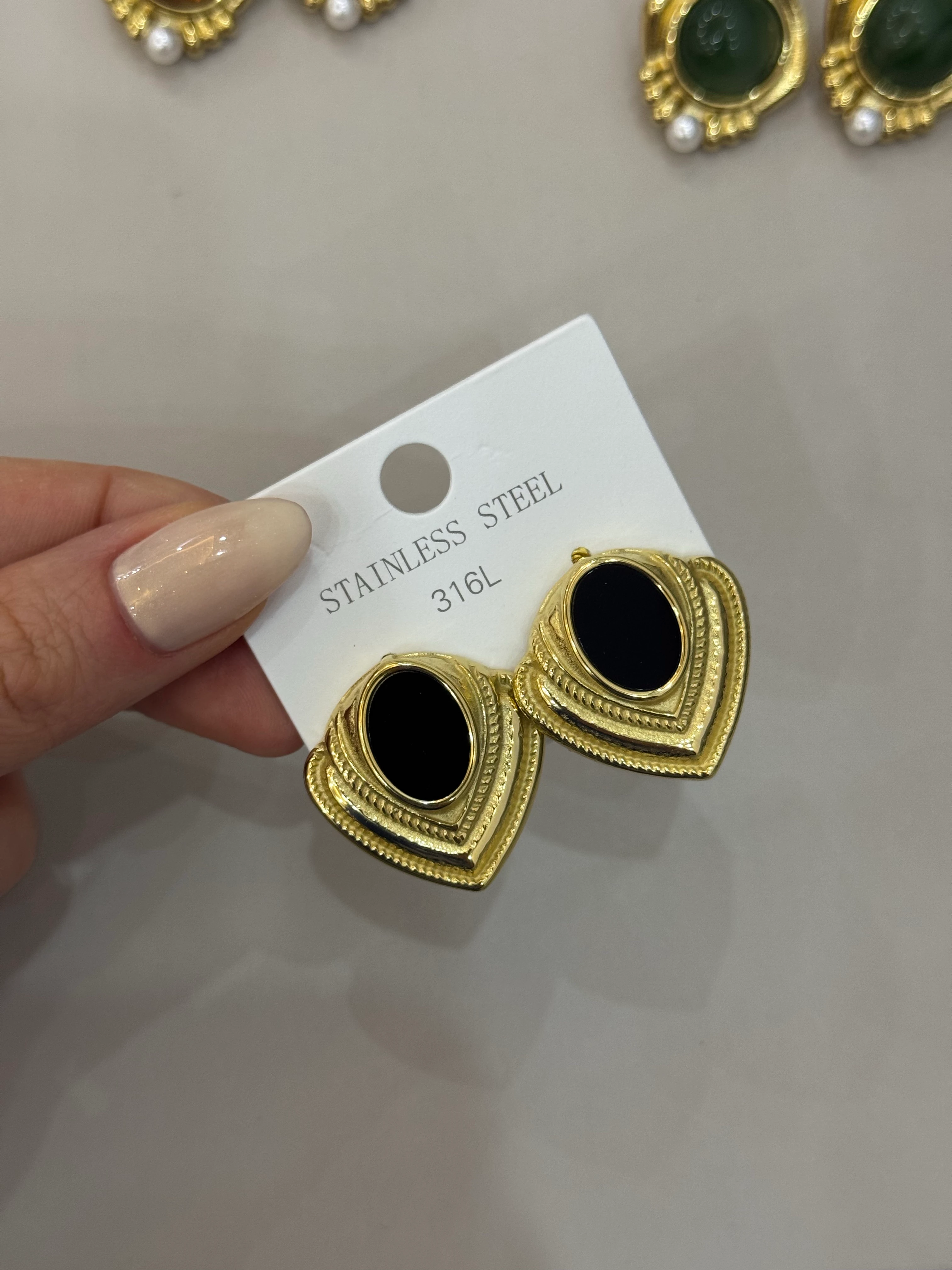 vintage Çelik küpe 