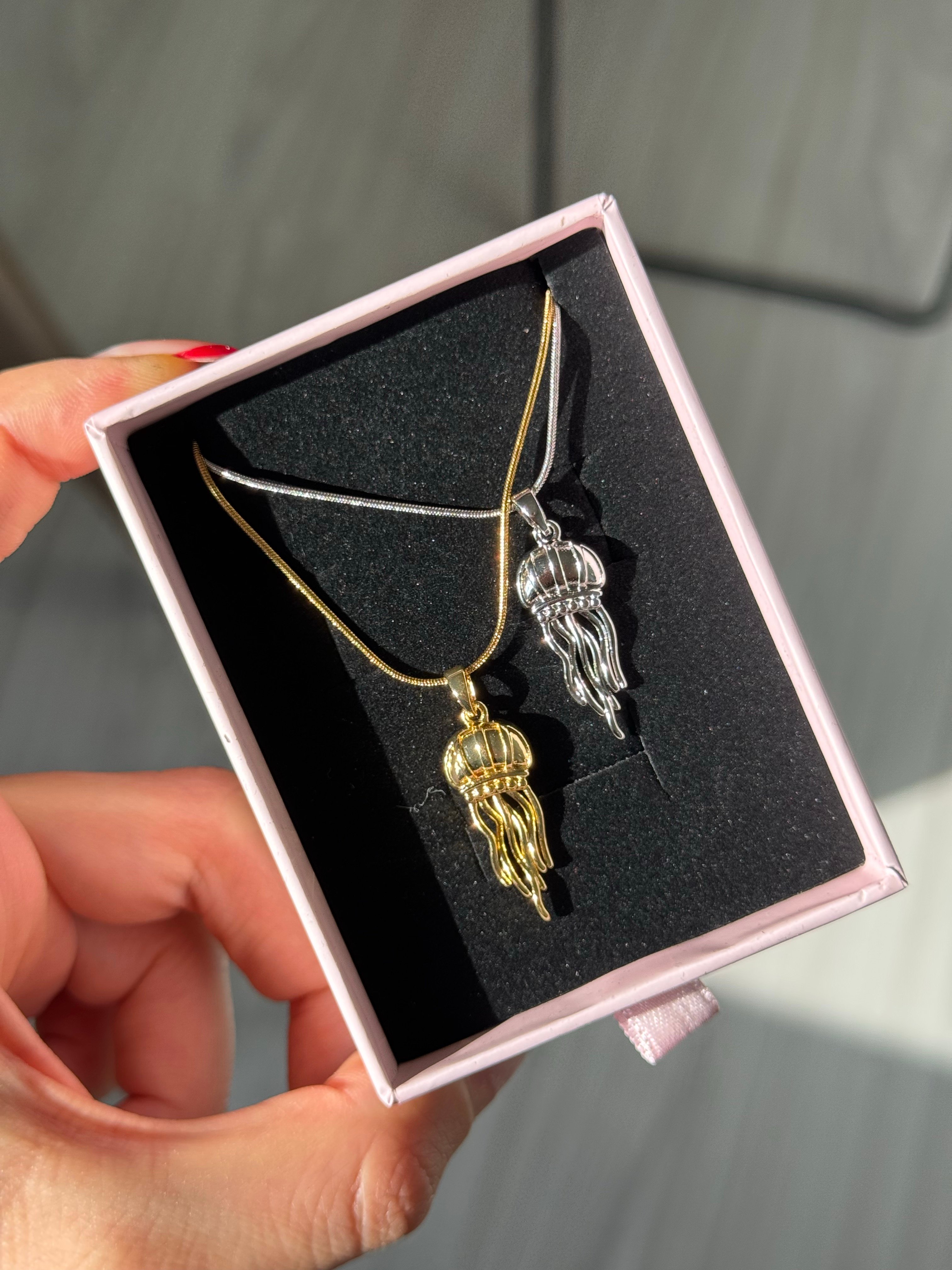 Çelik | Silver denizanası kolye