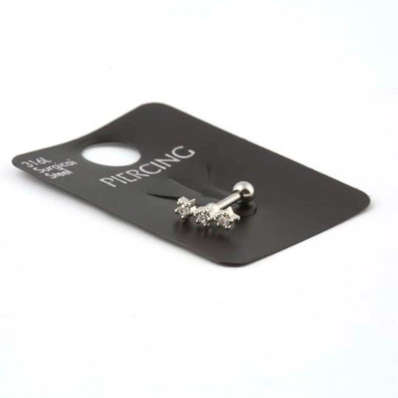 Çelik üç yıldız piercing