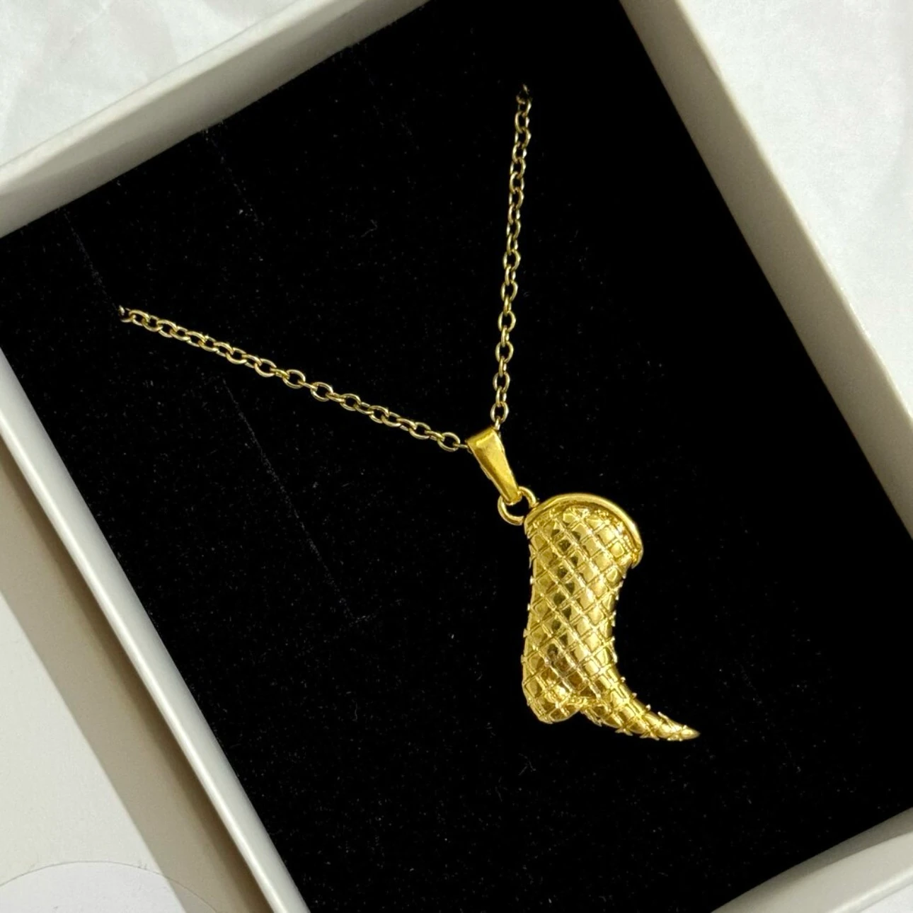 çelik kalın çizme kolye 