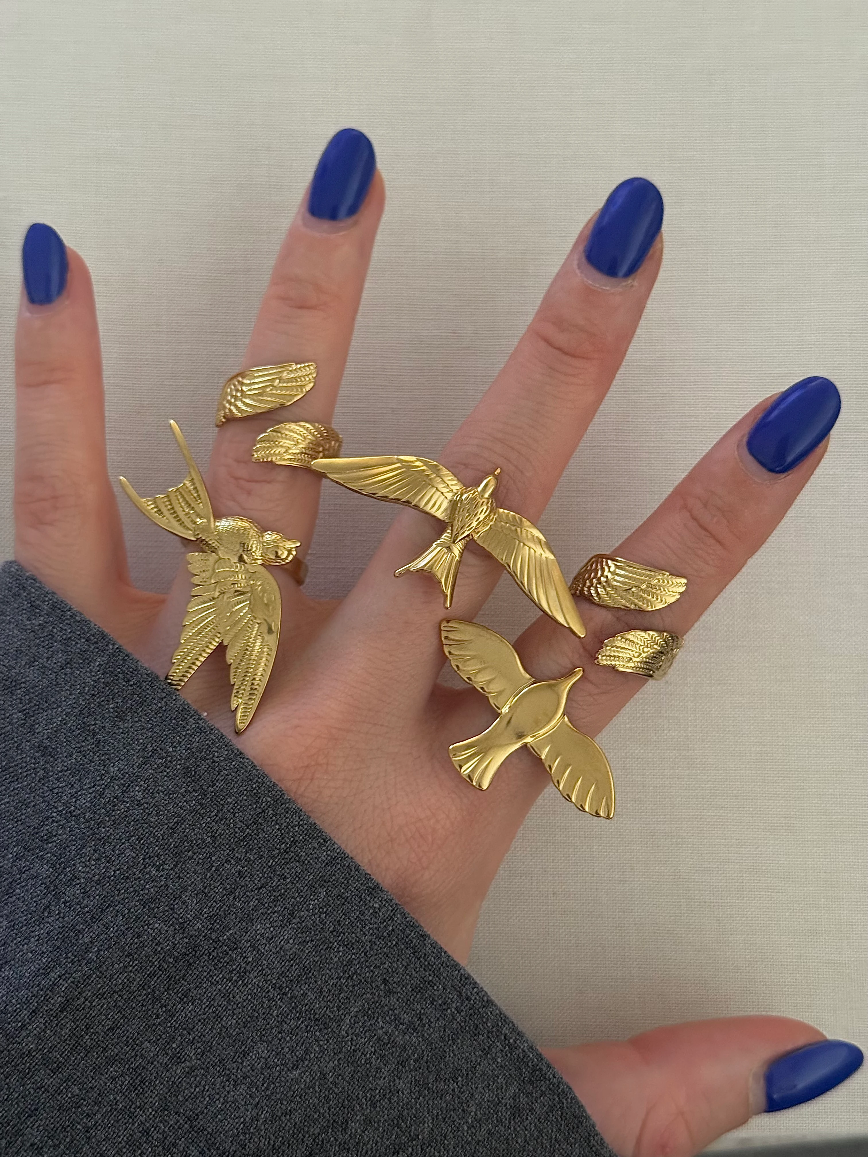 Çelik | Birds Flying Yüzük 