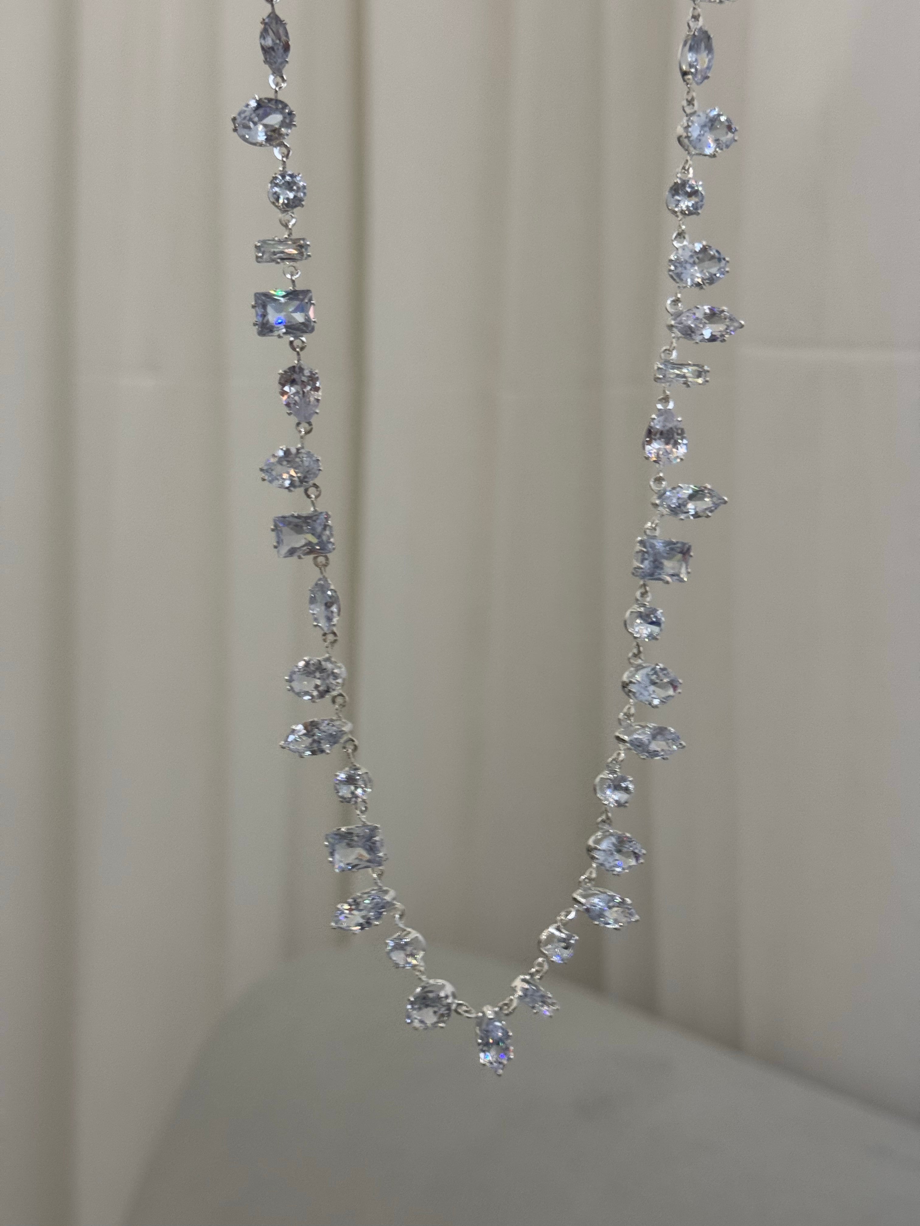 Swarovski | Silver - Beyaz Gema kolye