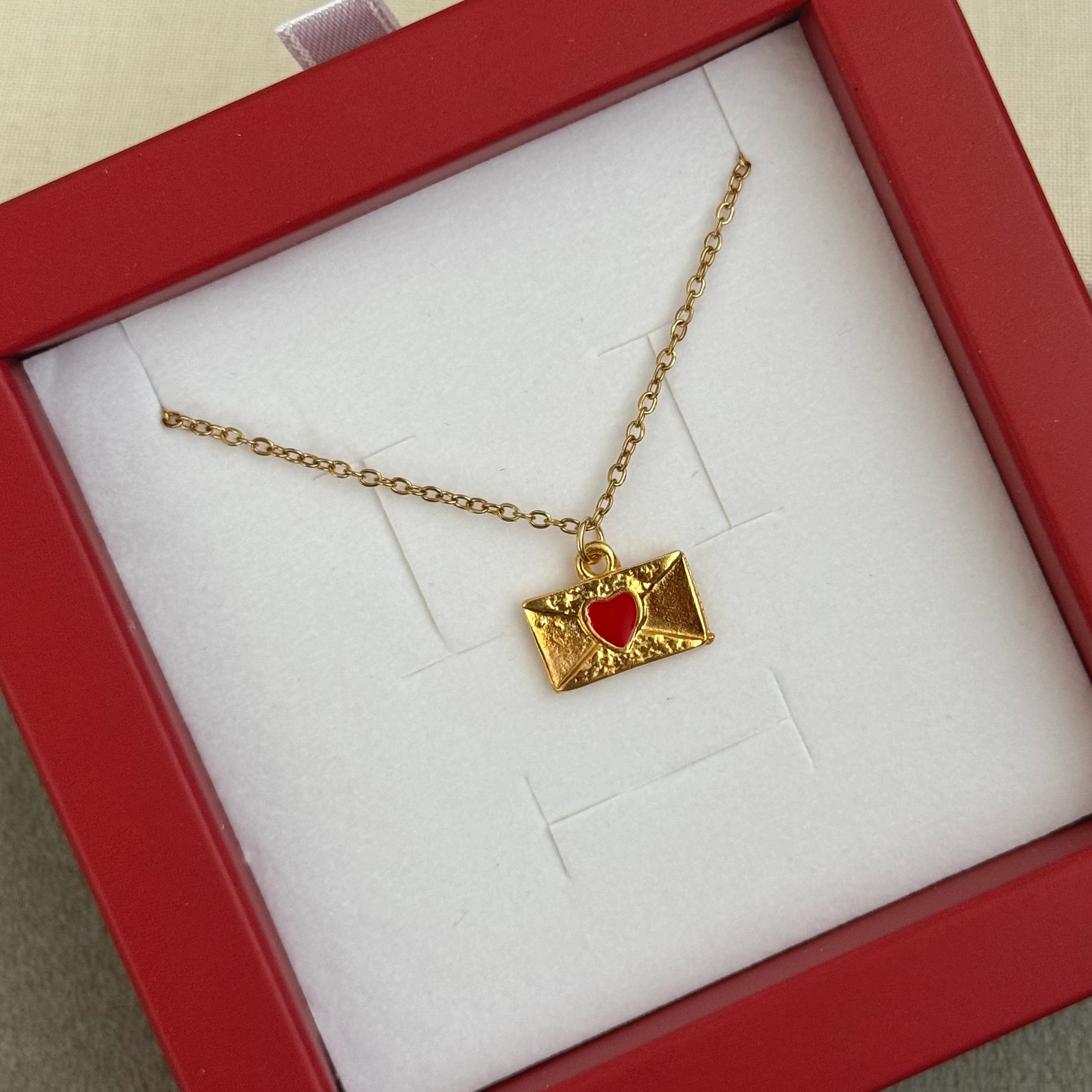 Çelik | Mektup kolye 