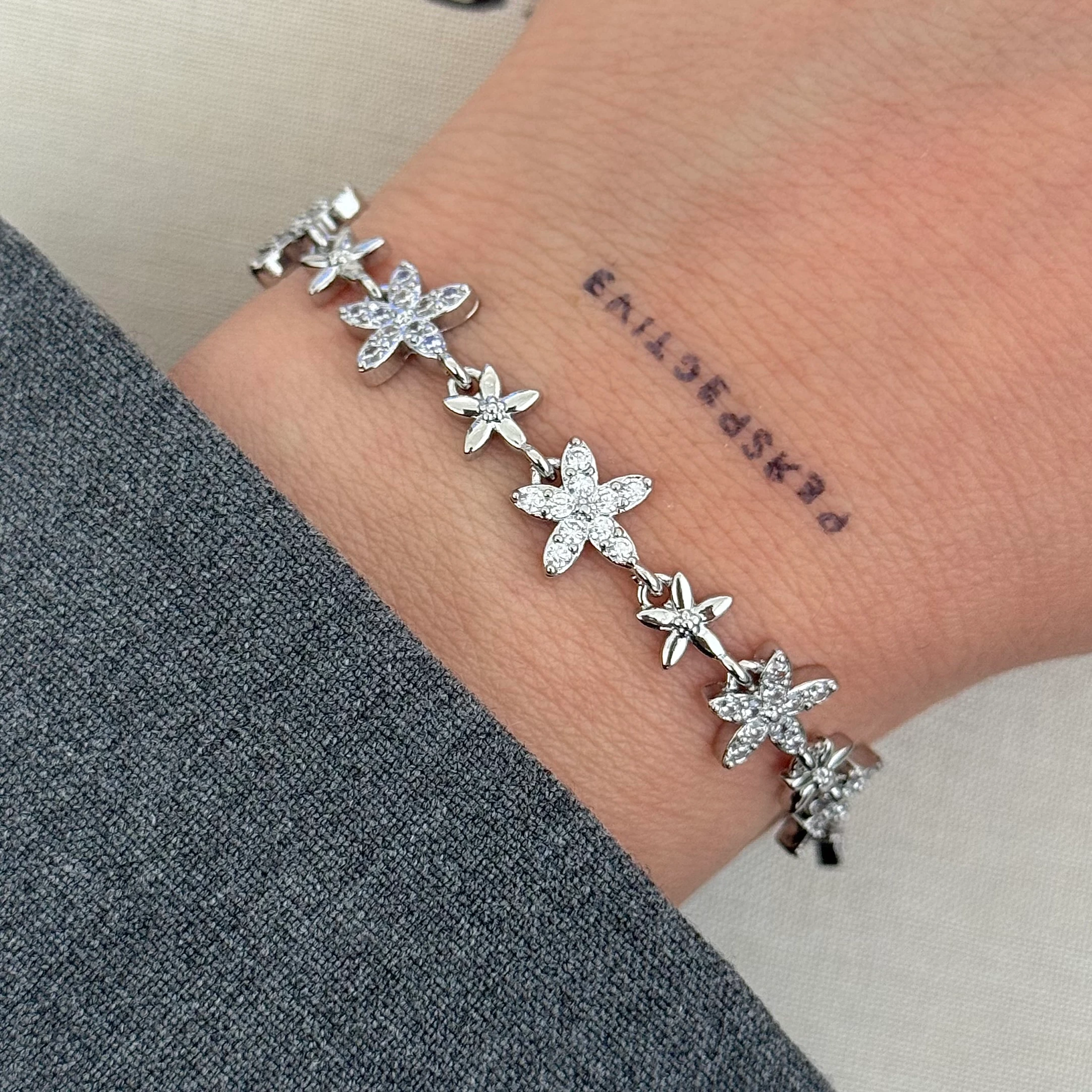 Vıp | Silver Çiçek bileklik 