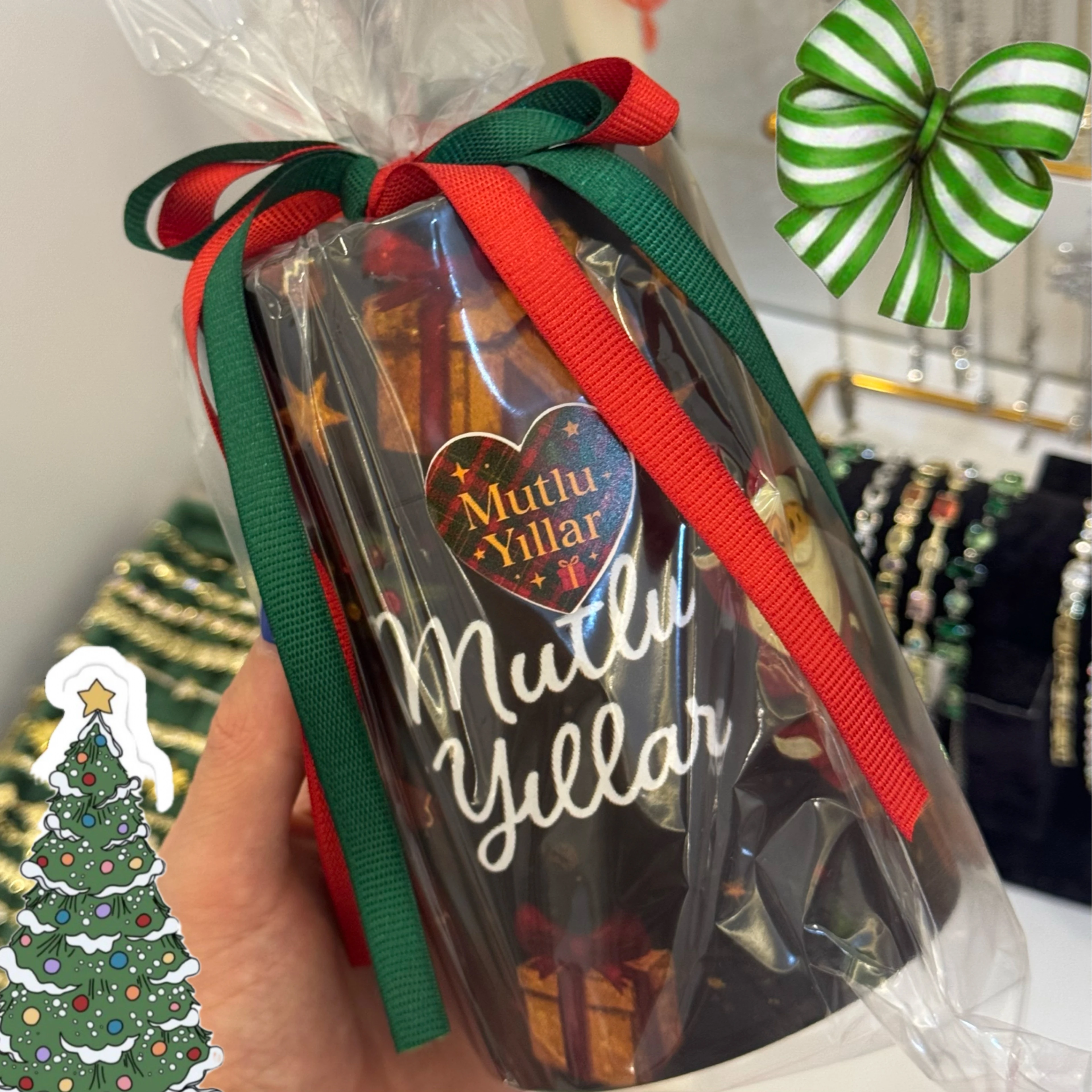 Yeşil Sürpriz takı kutusu | Takı kavanozu ? (Küçük boy)