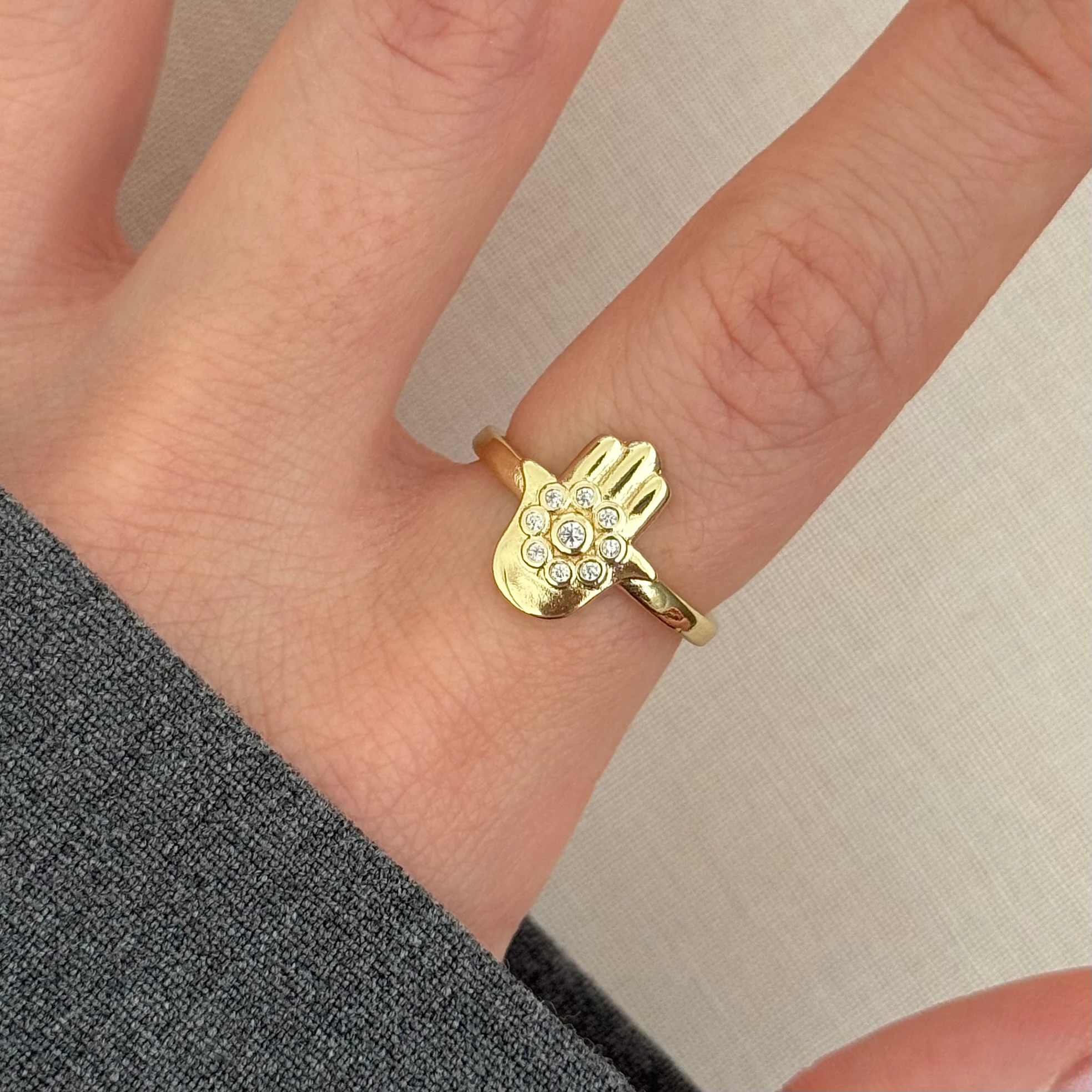 Gold | Hamsa yüzük 