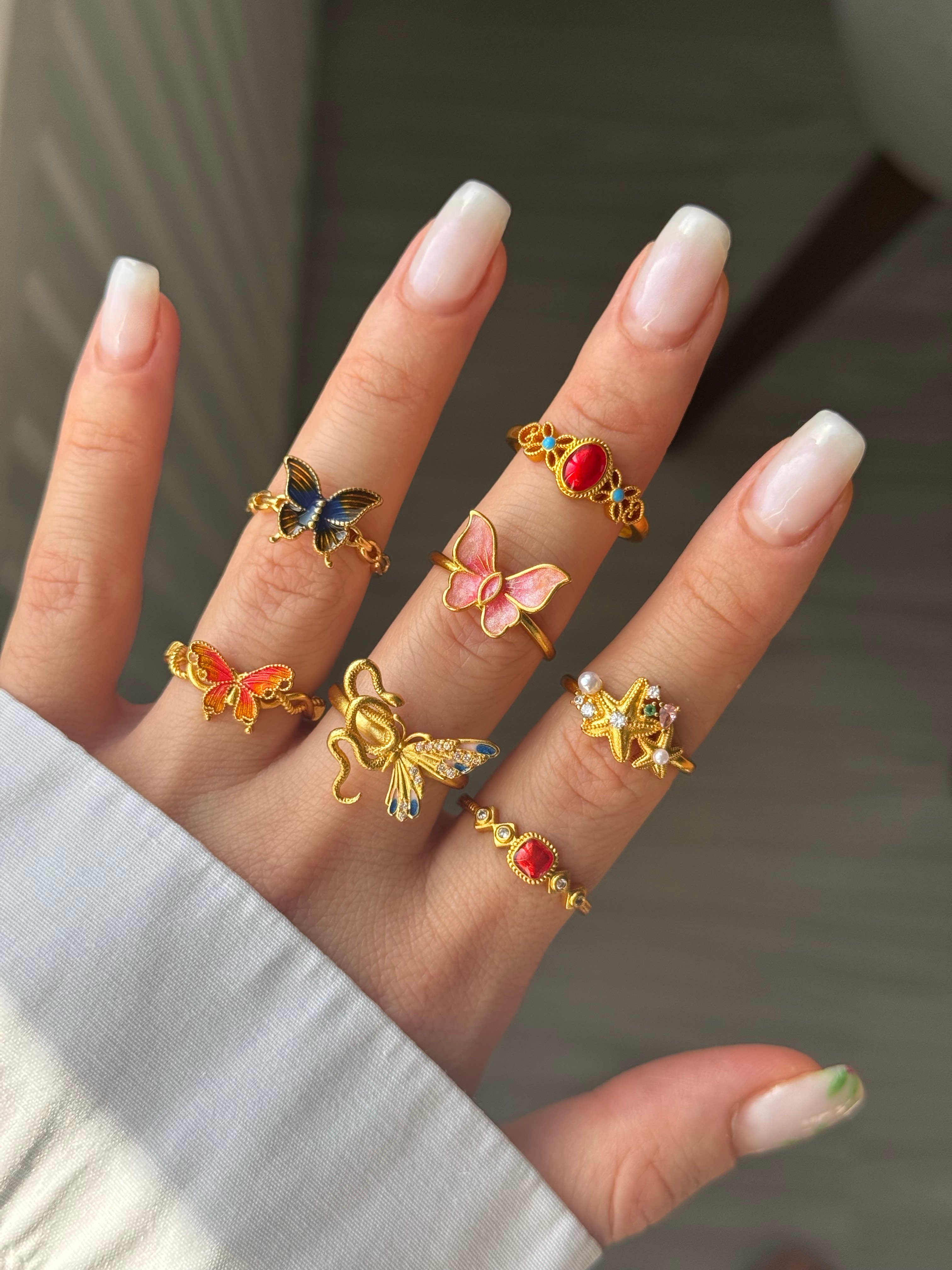 24k zarif summer yüzük