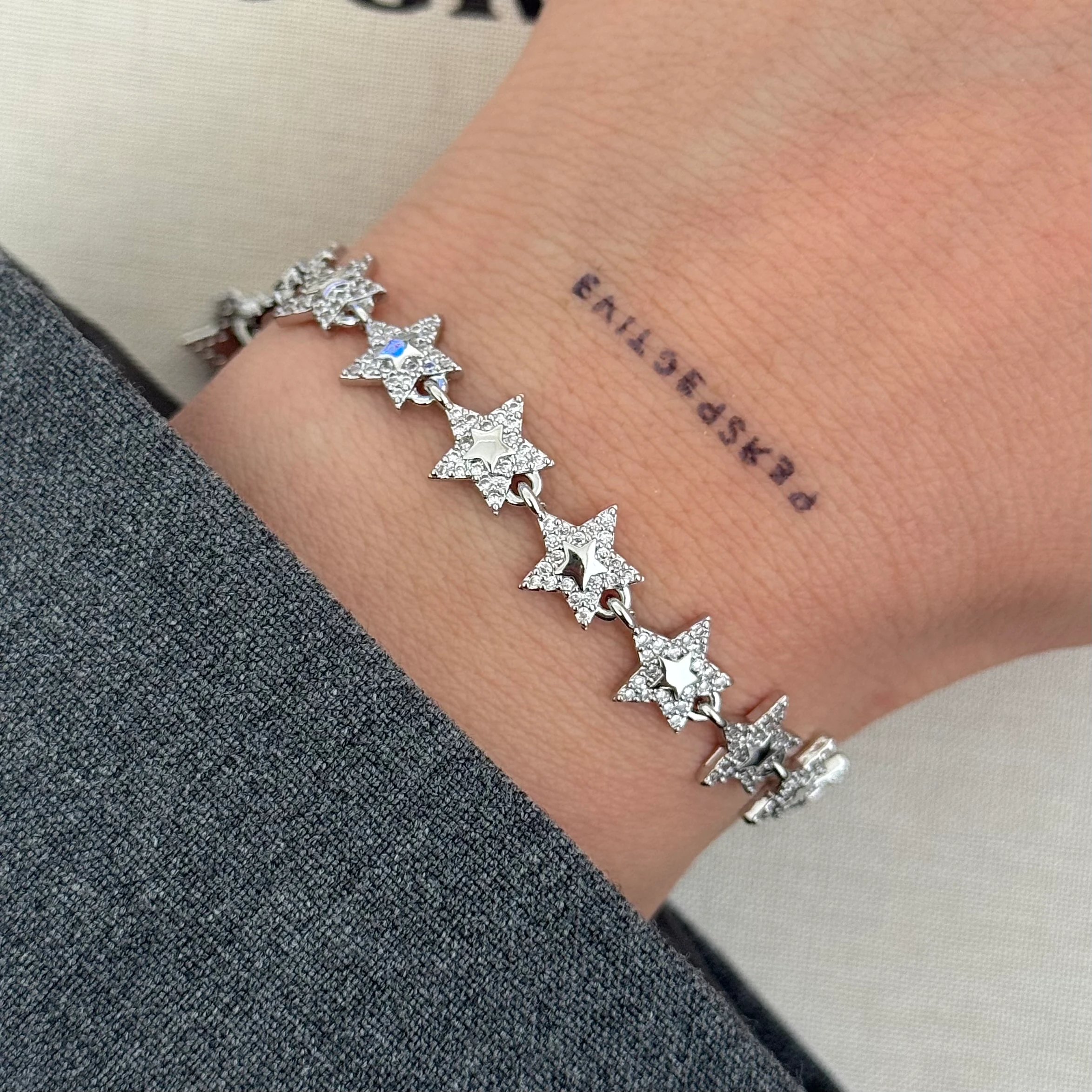 Vıp | Silver Taşlı Yıldız bileklik 