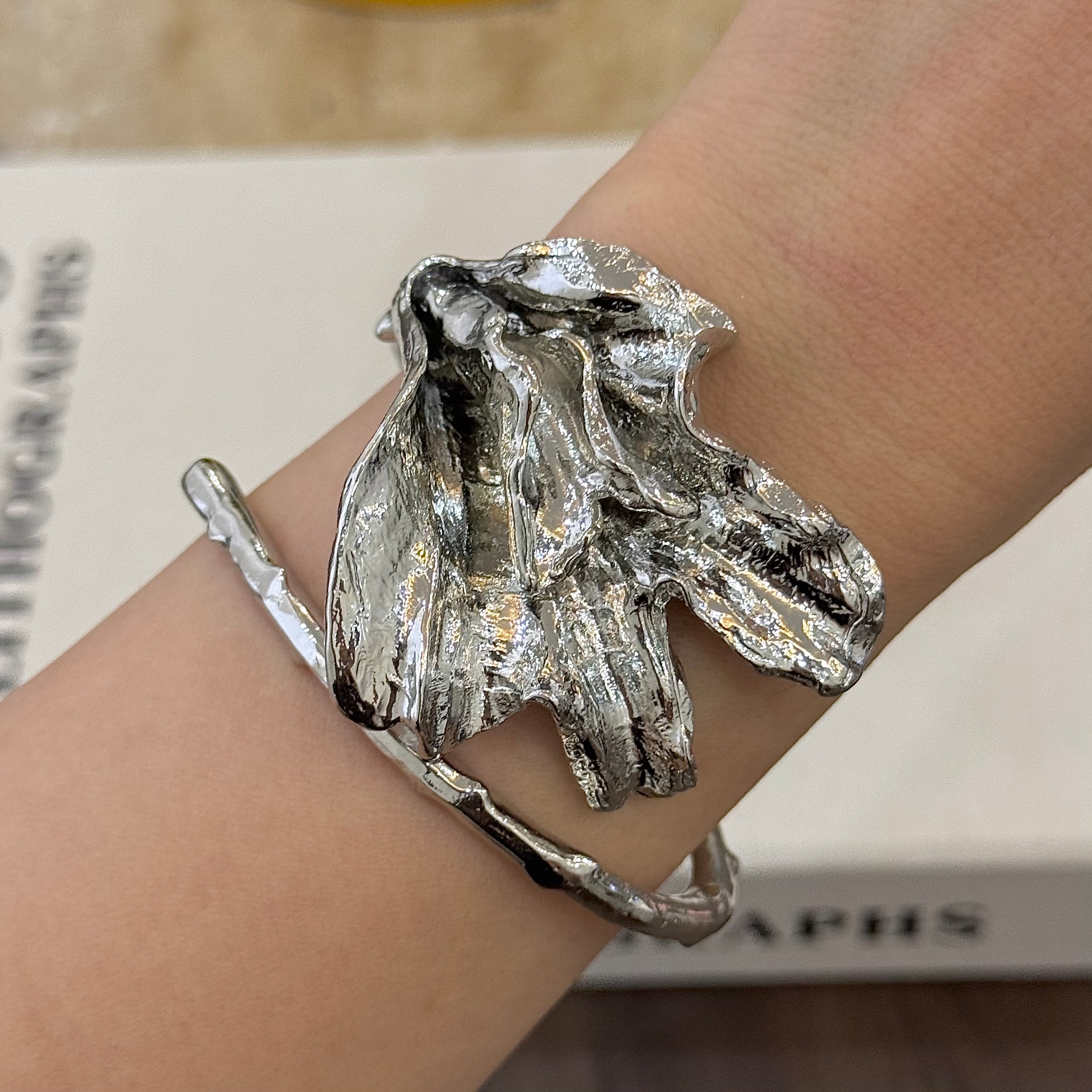 Özel Tasarım Silver Flowers bileklik 