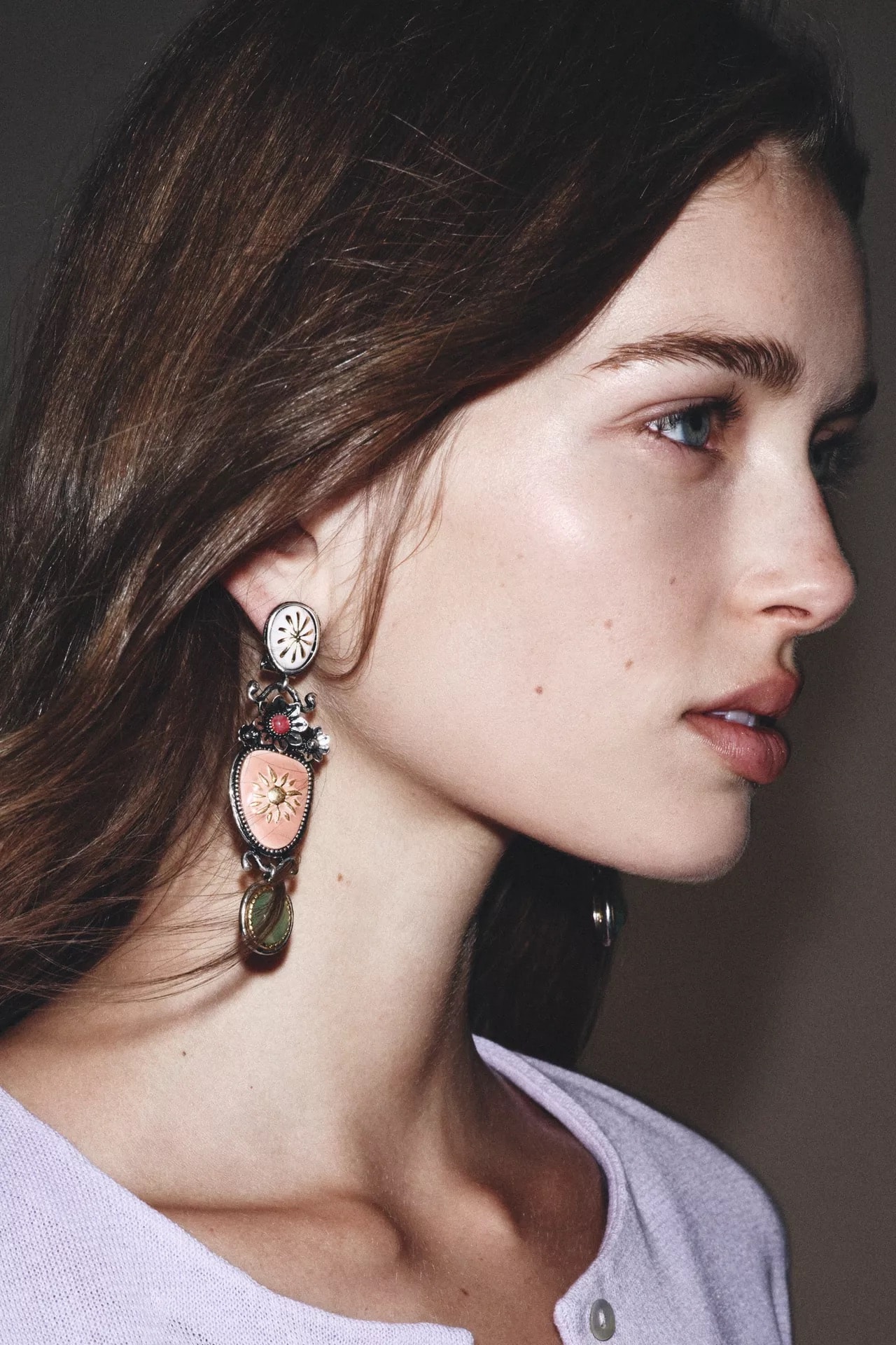 Zara | Çiçek ve taşlı küpe 