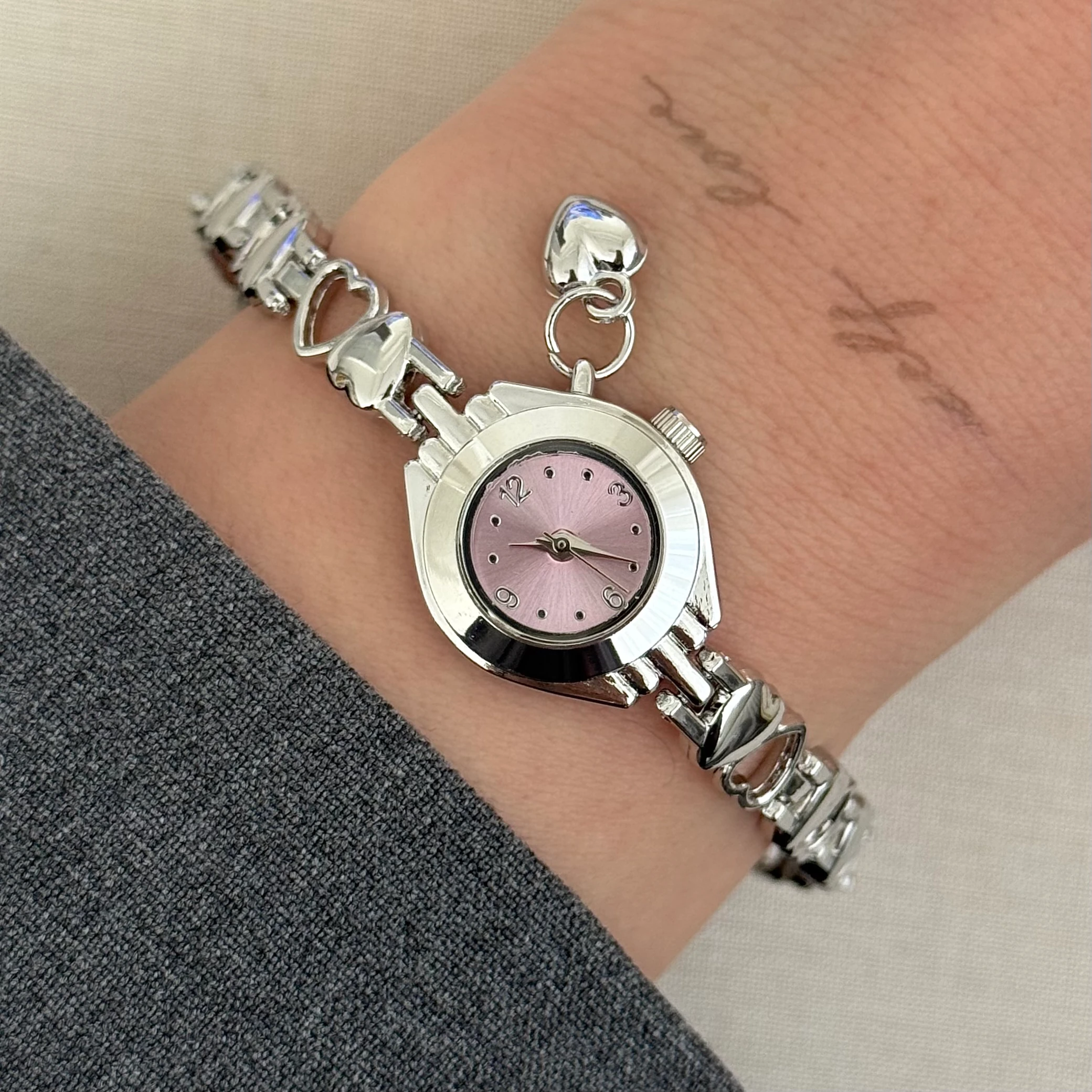 Kalpli kordon Silver - Pembe saat