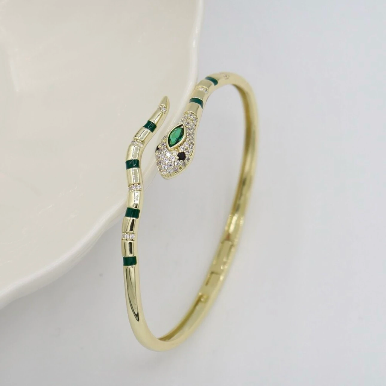 Vıp | Lüks zirkon taşlı yılan bileklik 