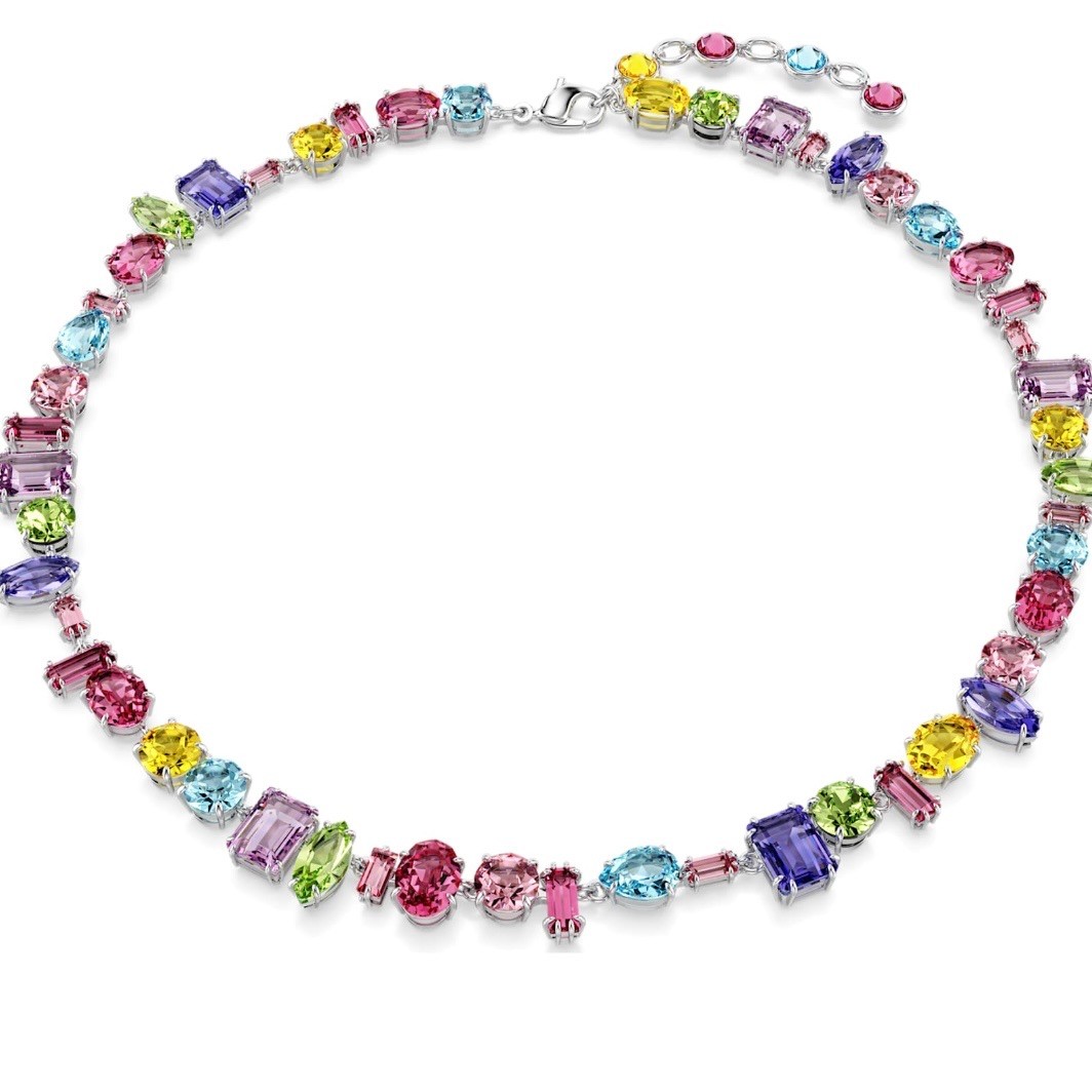 swarovski muadili renkli taşlı kolye 