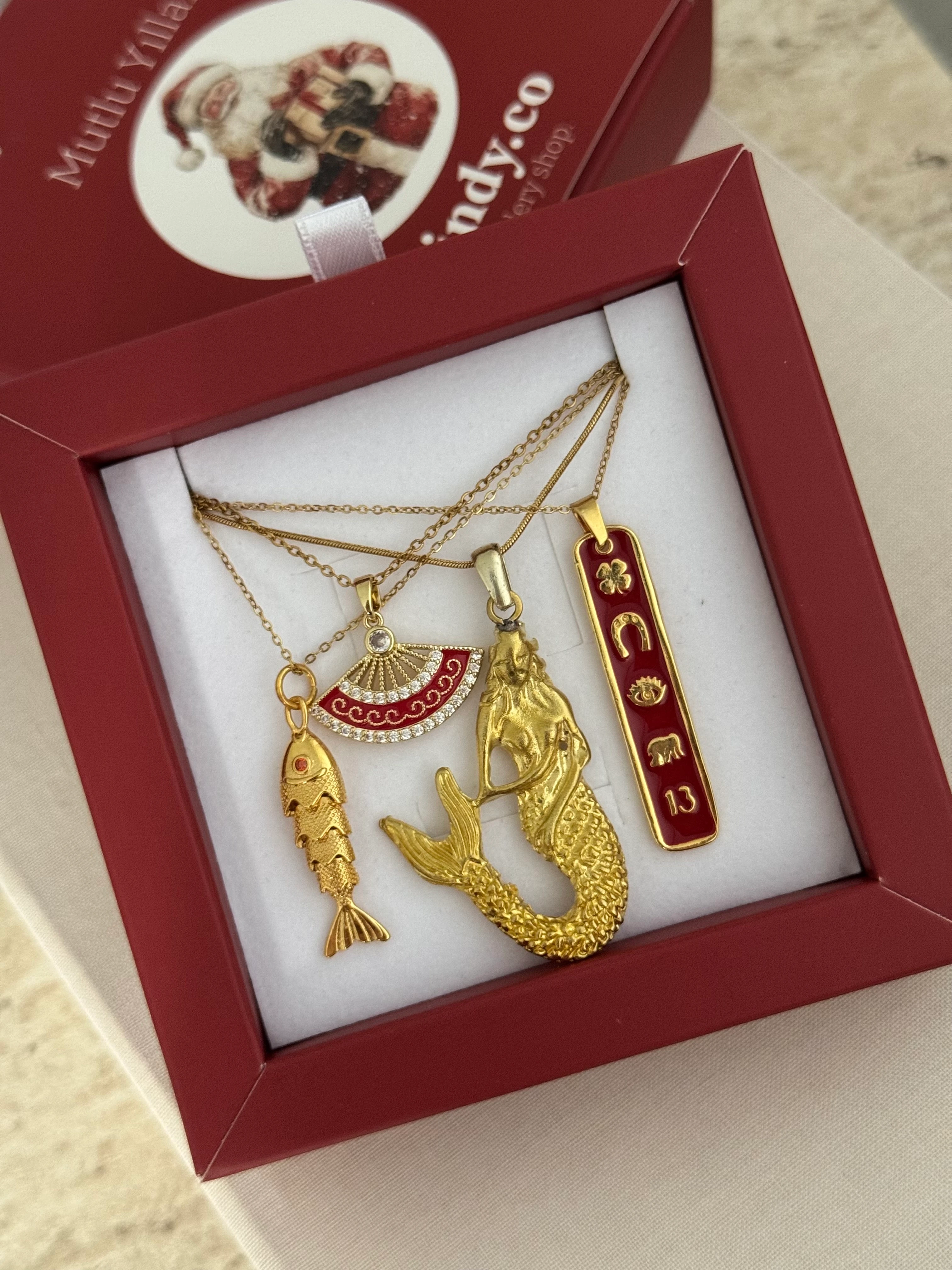 Özel tasarım mermaid kolye 