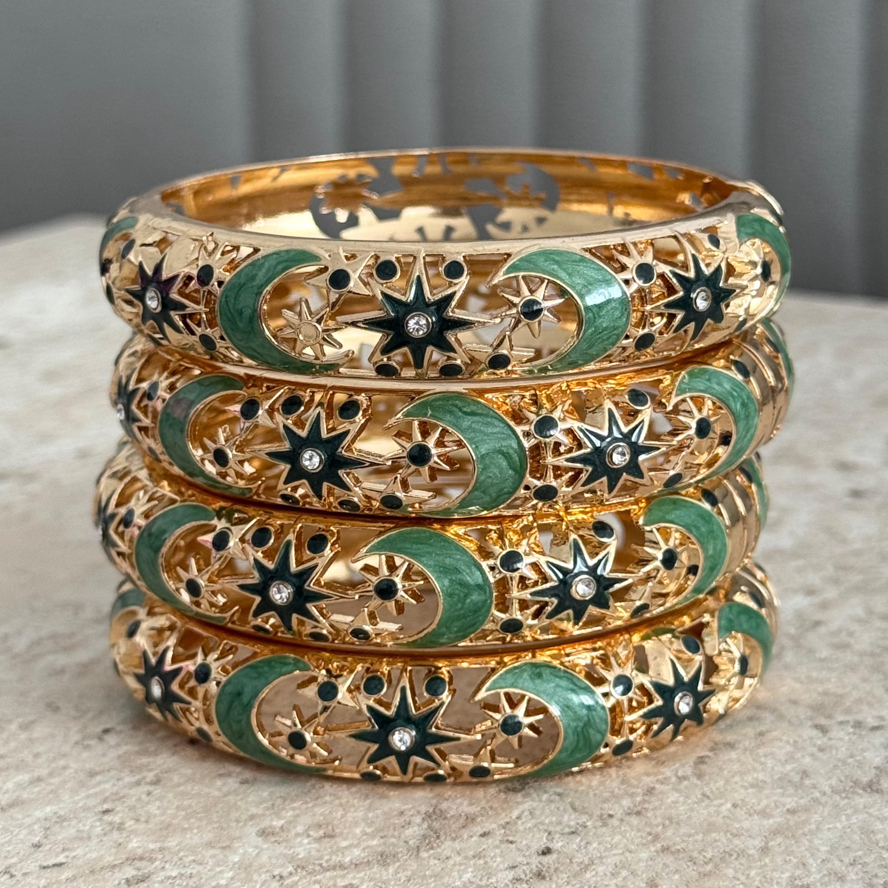Mineli vintage renkli stars bileklik 