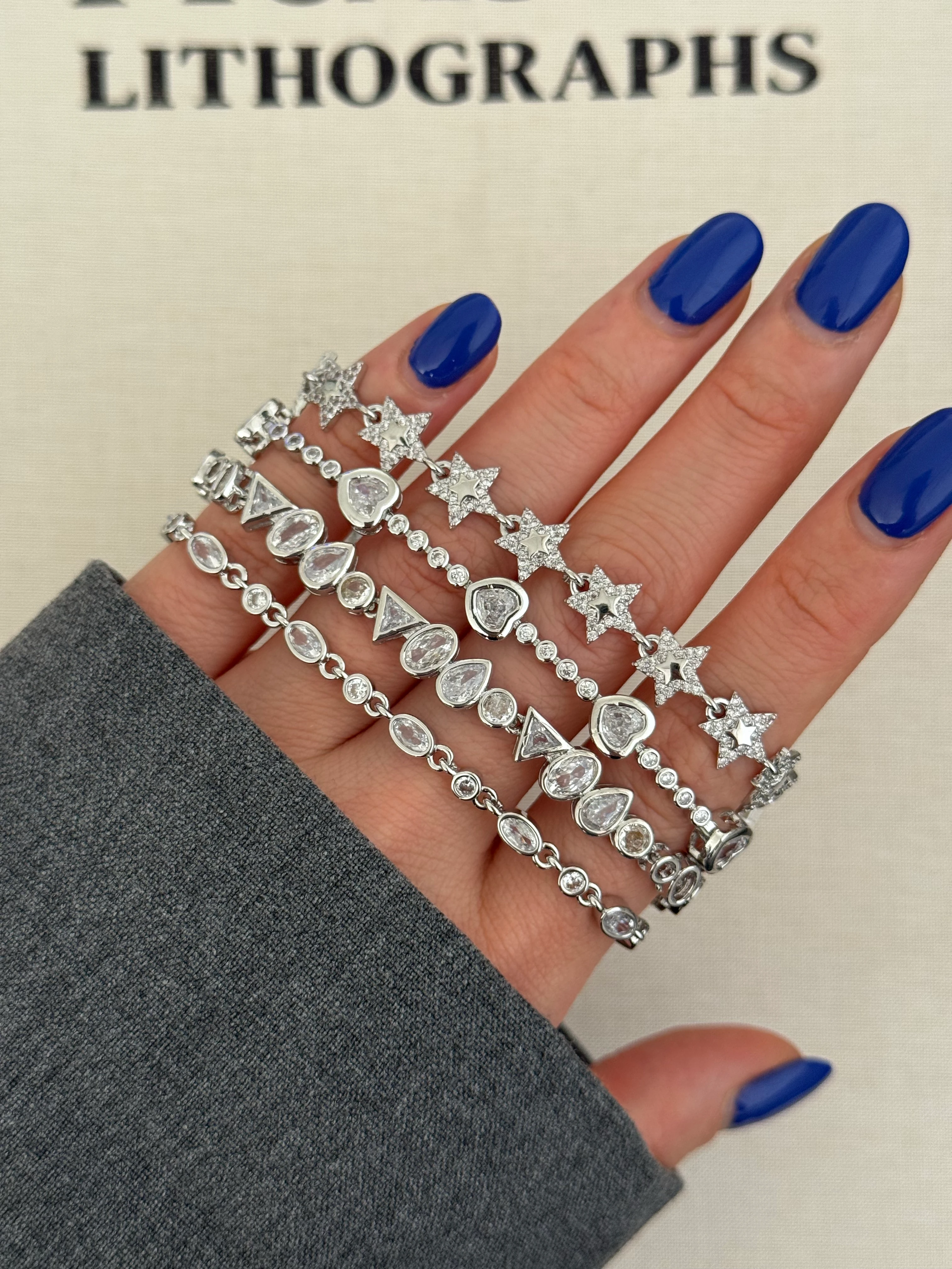 Vıp | Silver Taşlı Yıldız bileklik 