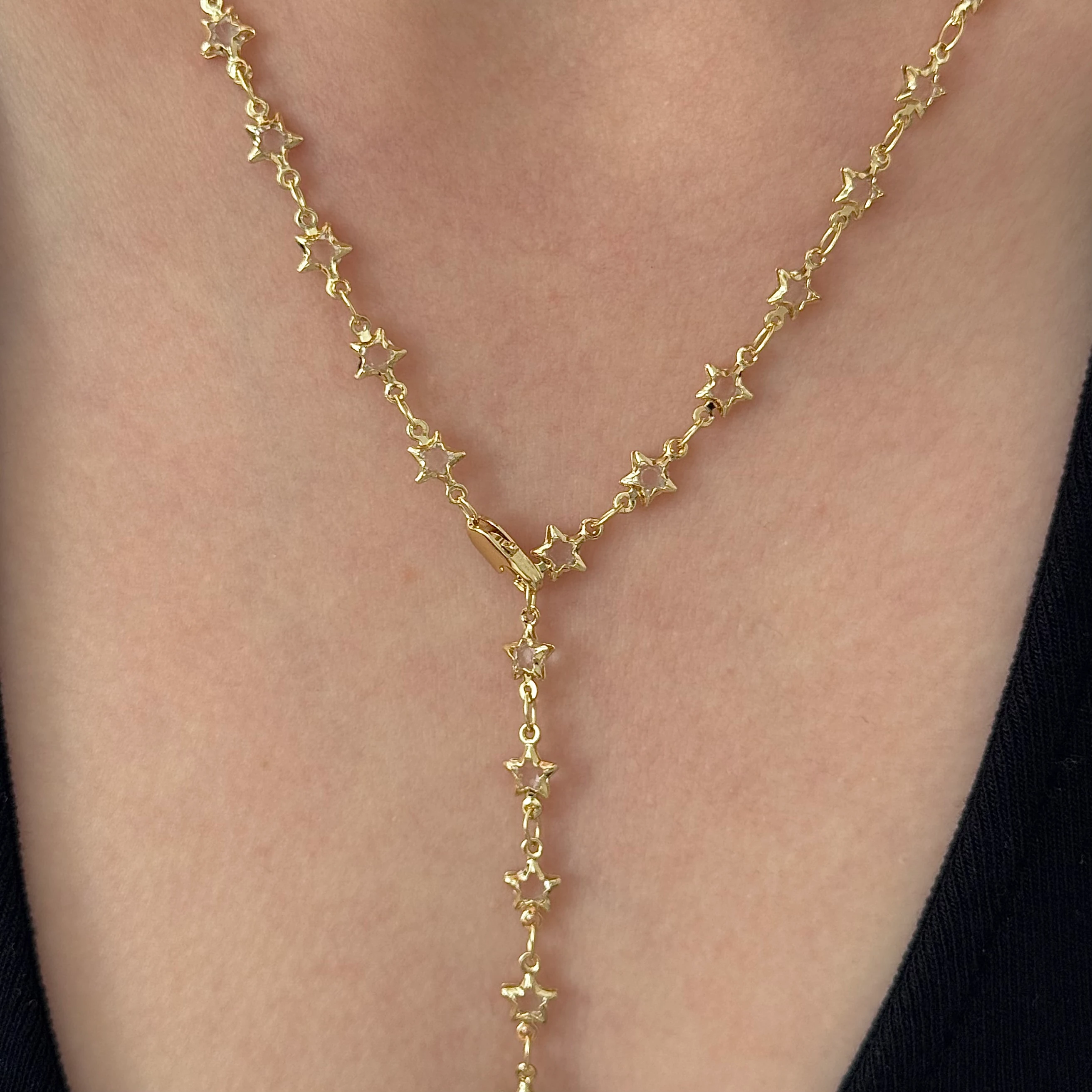 Vıp | Taşlı Yıldız Y kolye 