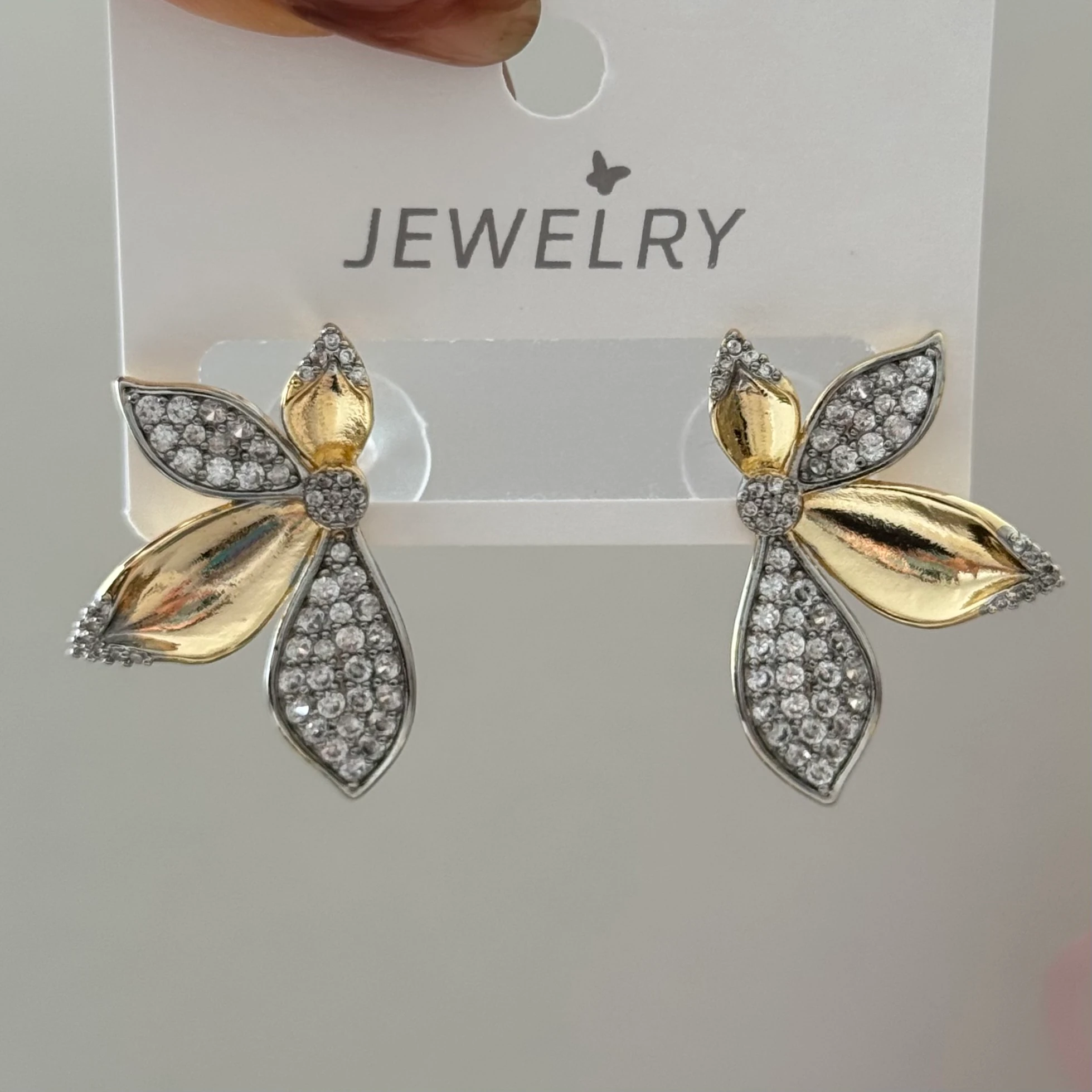 Vıp | Zirkon taşlı çiçek küpe 