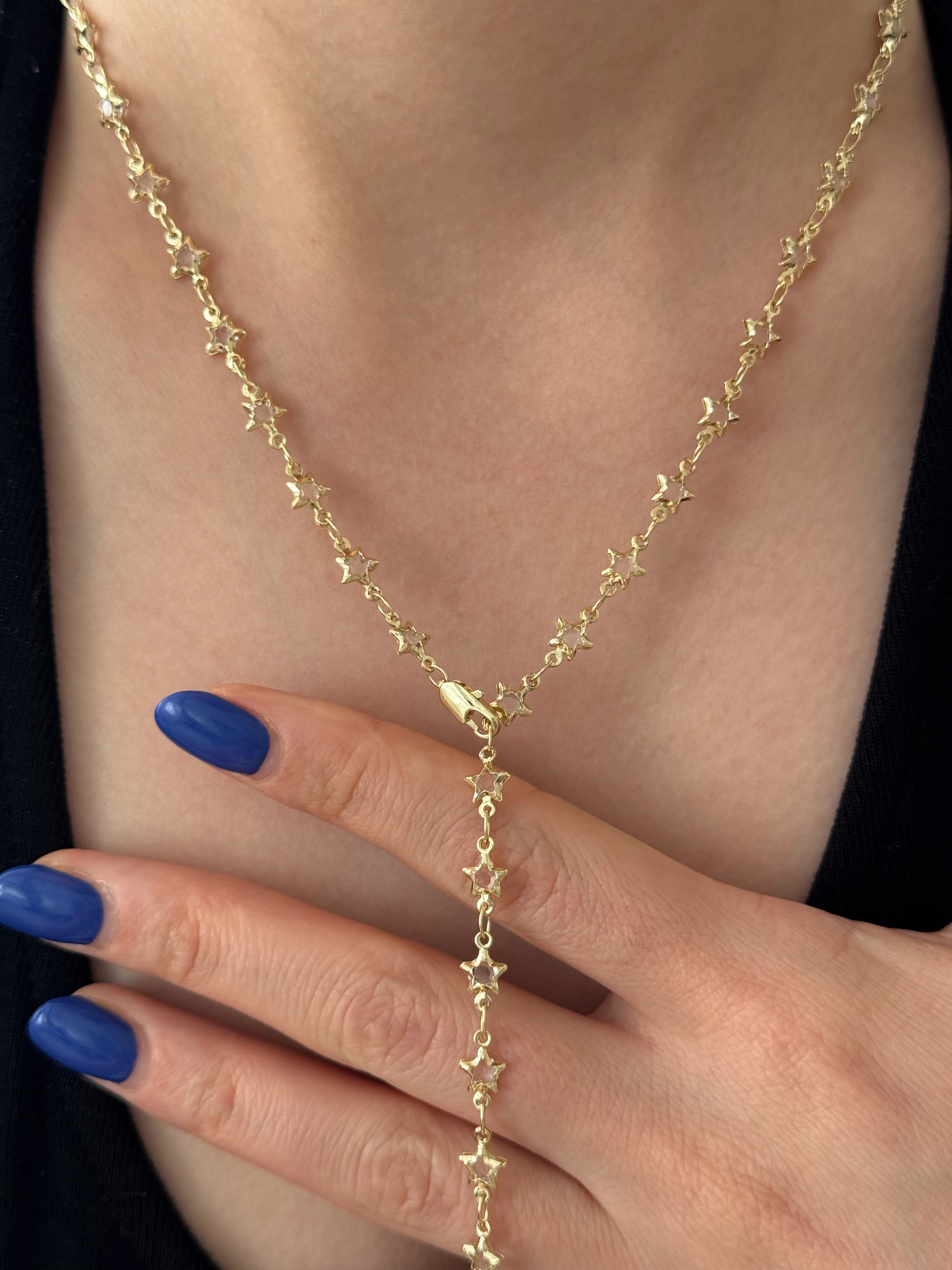 Vıp | Taşlı Yıldız Y kolye 