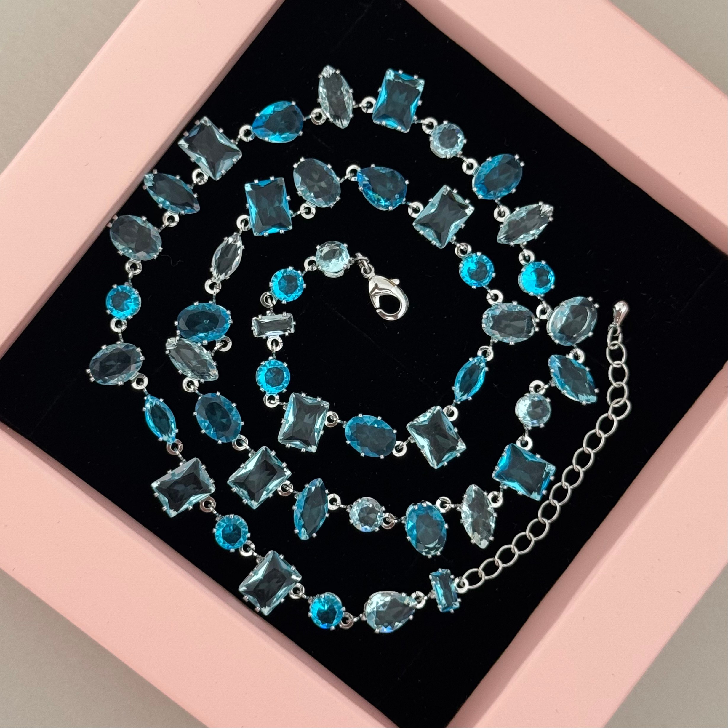 Swarovski | Silver - Mavi Gema kolye