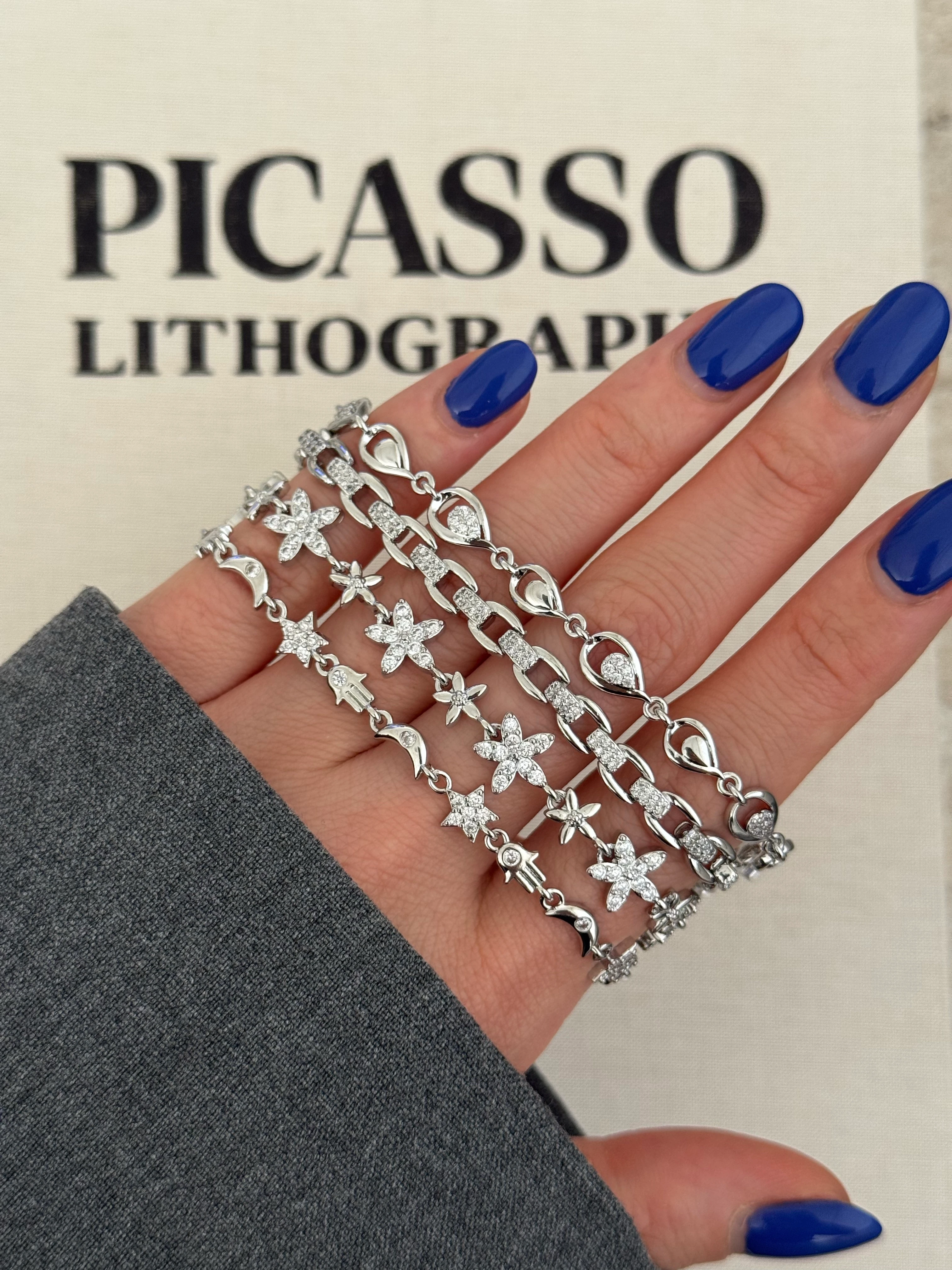 Vıp | Silver zirkon taşlı bileklik 