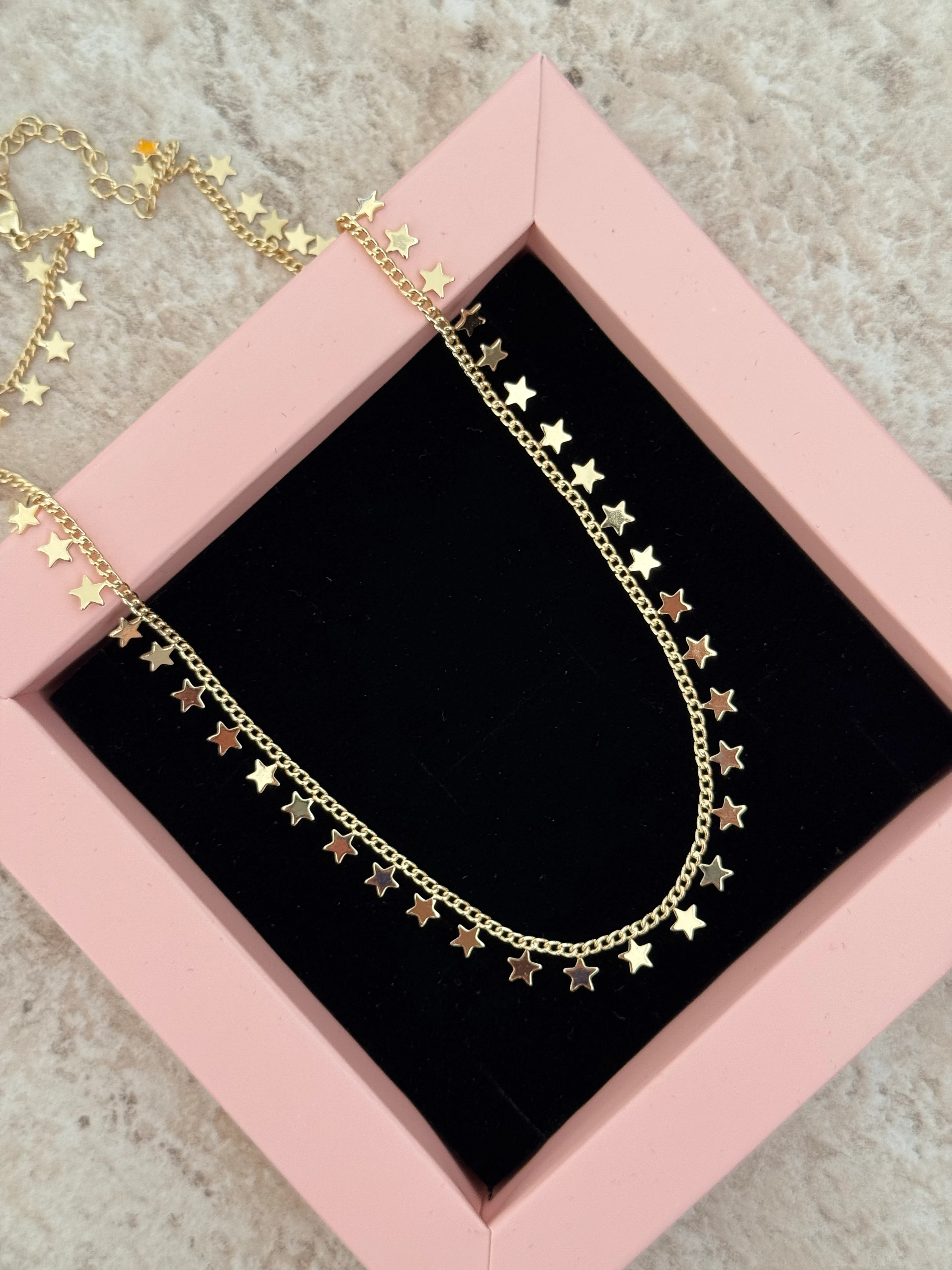 Tam tur yıldız kolye 