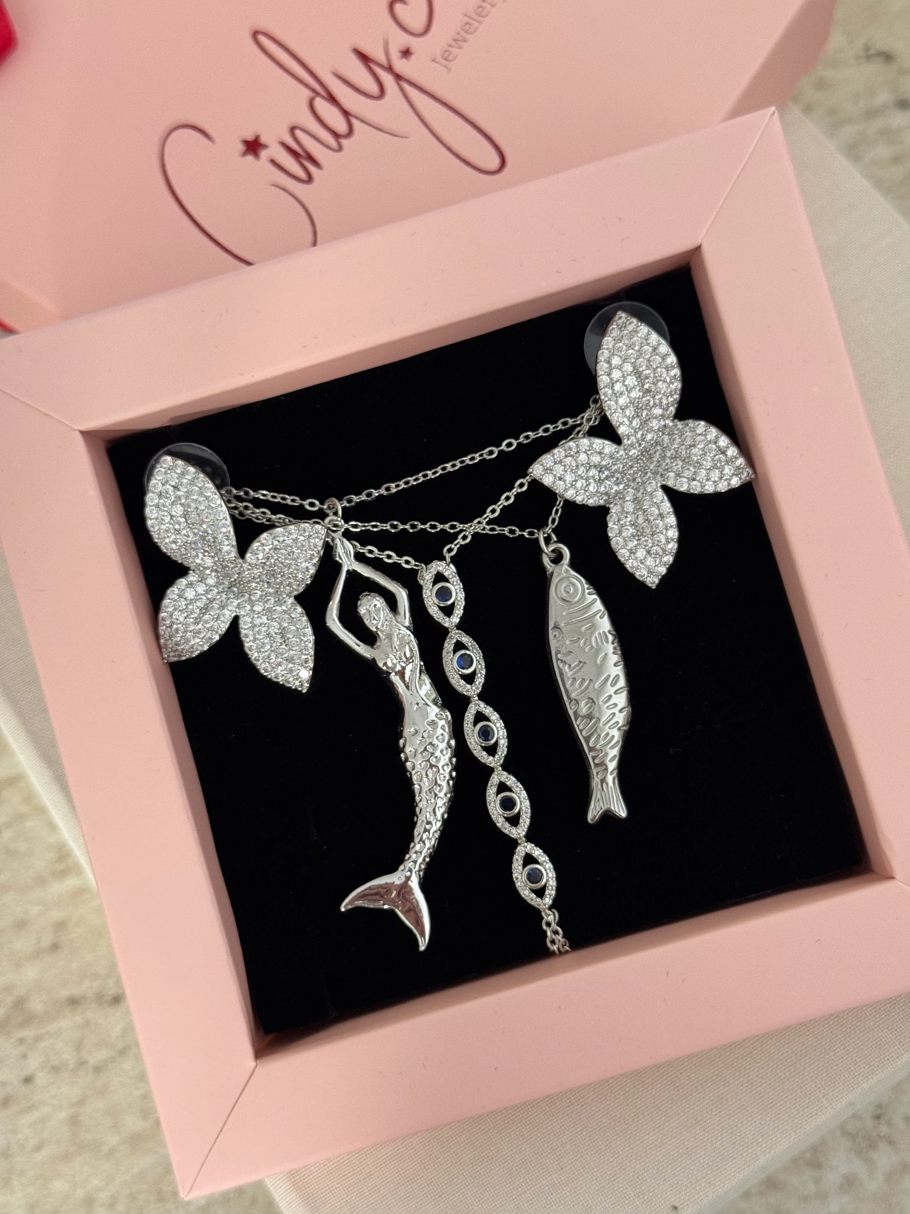 Çelik | Silver sardina kolye 